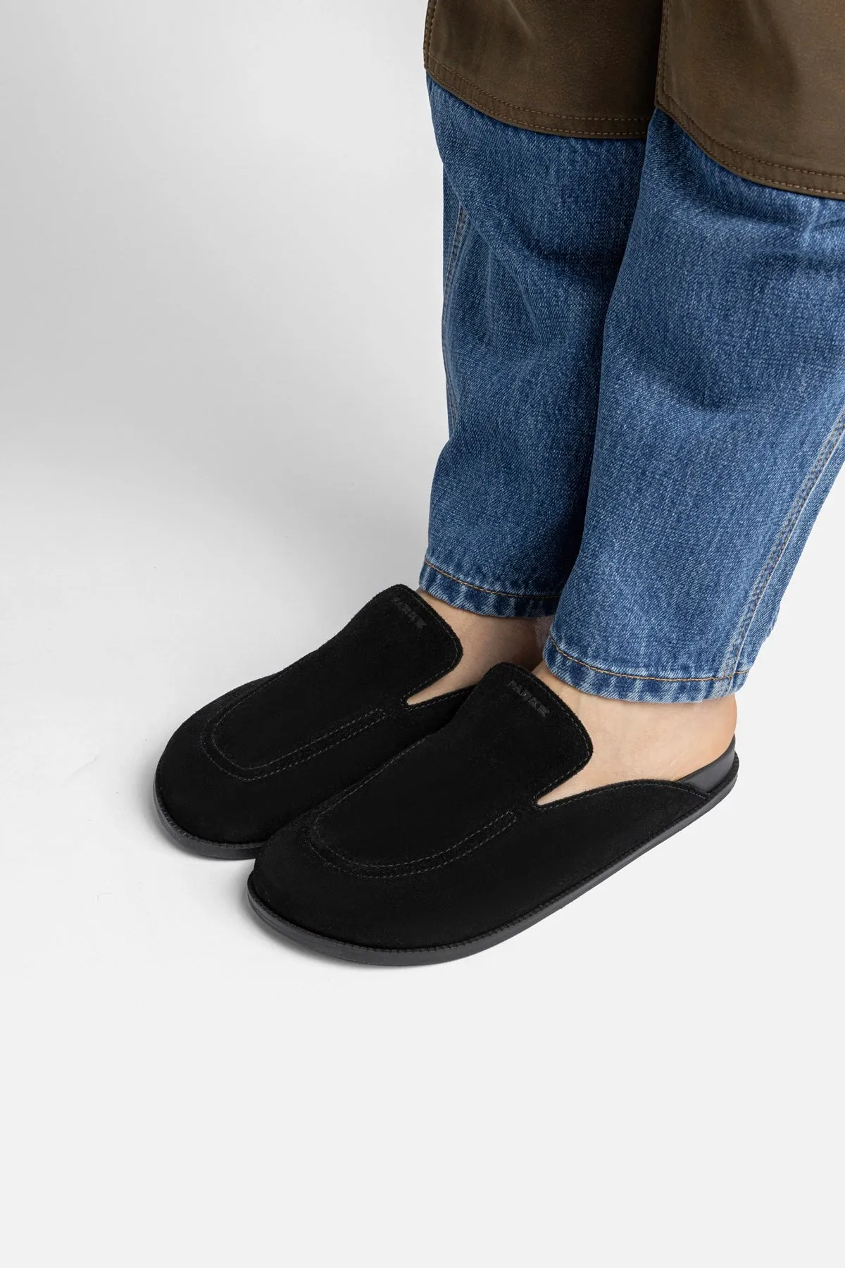 Larroudé x Parke Clog In Black Suede sold by Larroude product image thumbnail 5