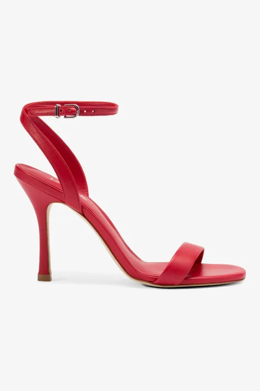 Nyx Sandal In Red Leather sold by Larroude