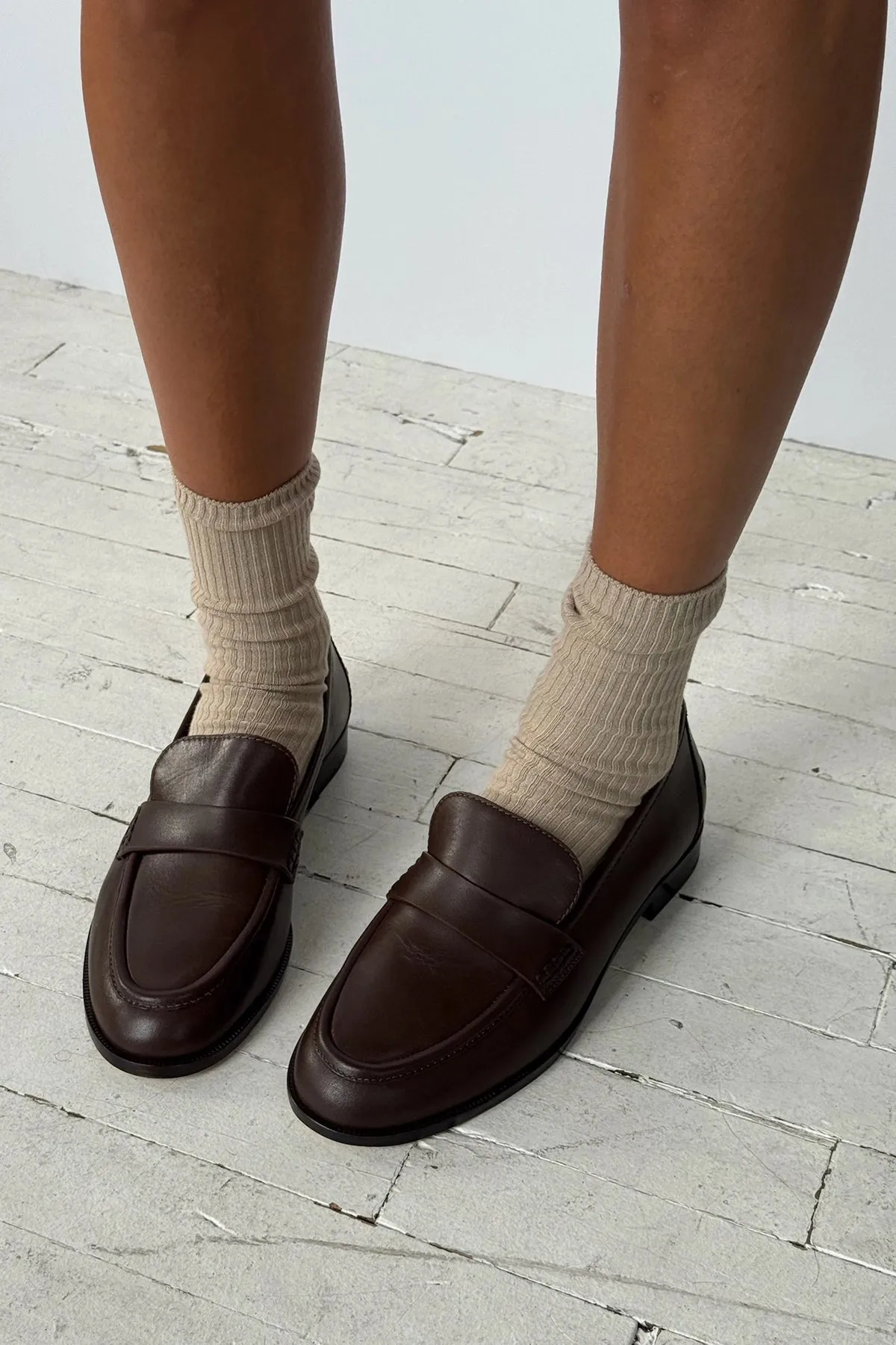 Larroudé x Parke Loafer In Brown Leather sold by Larroude product image thumbnail 2