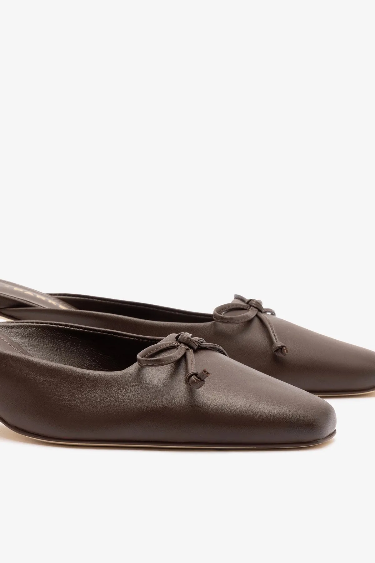 Larroudé x Parke Mule In Brown Leather sold by Larroude product image thumbnail 4