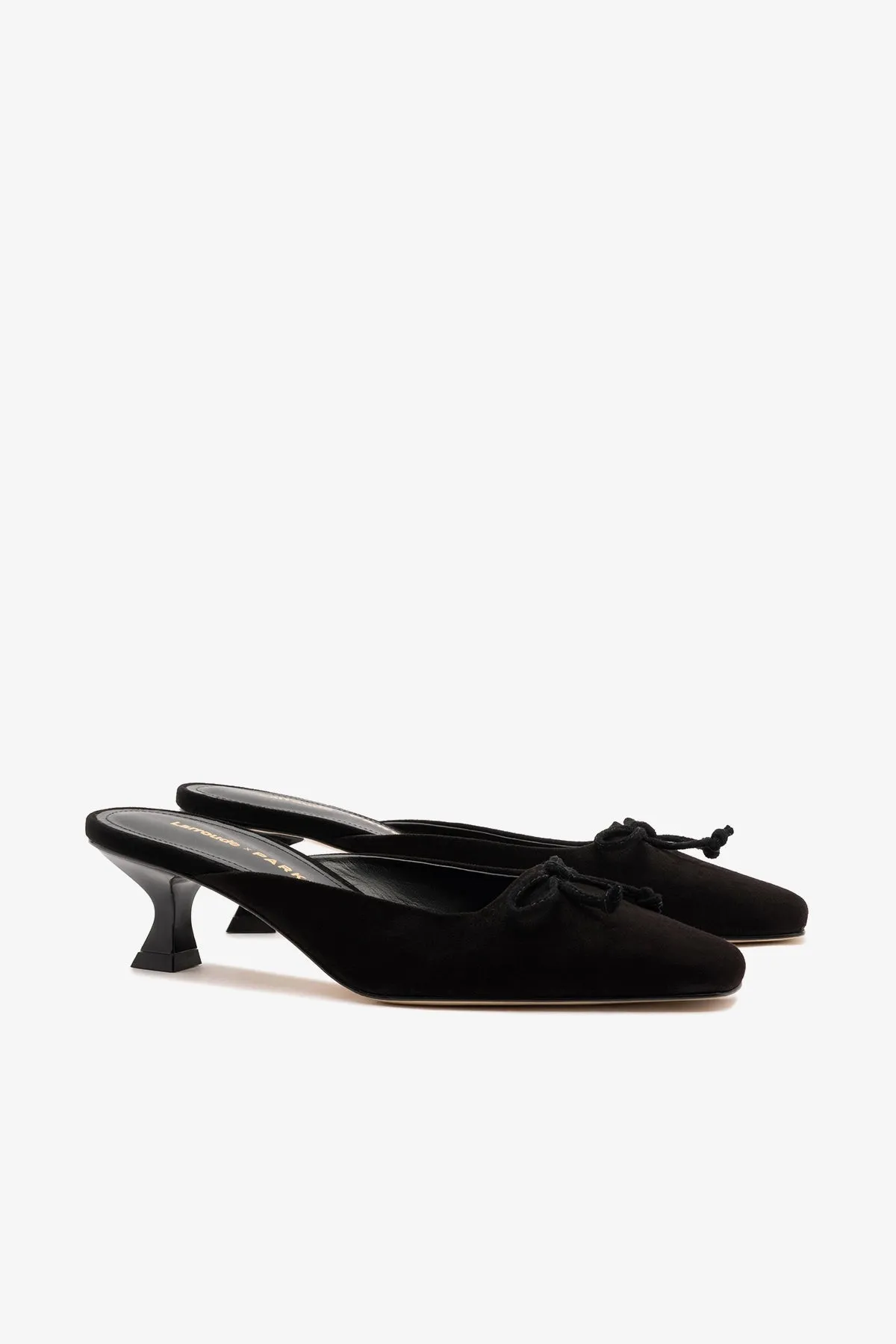 Larroudé x Parke Mule In Black Suede sold by Larroude product image thumbnail 3