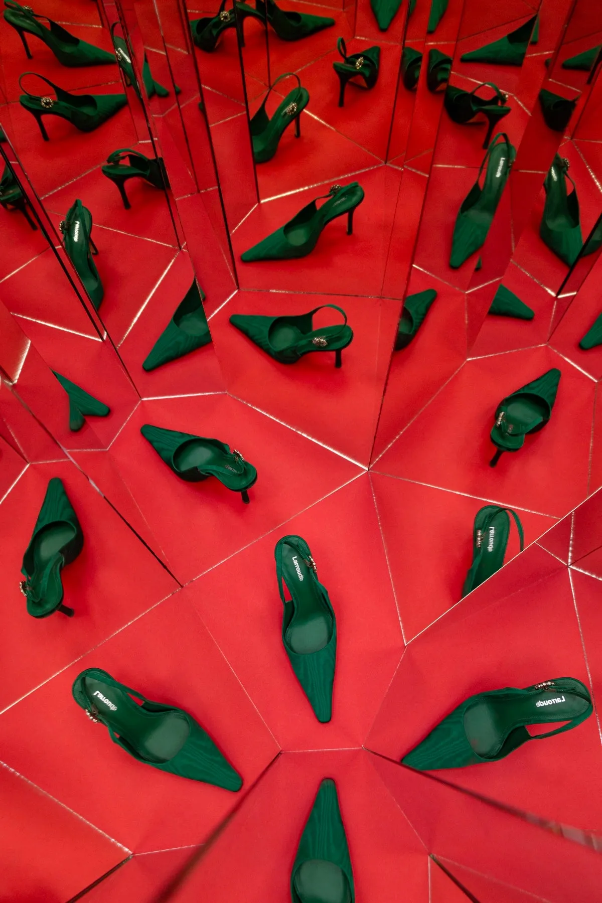 Carine Pump In Emerald Leather sold by Larroude product image thumbnail 5