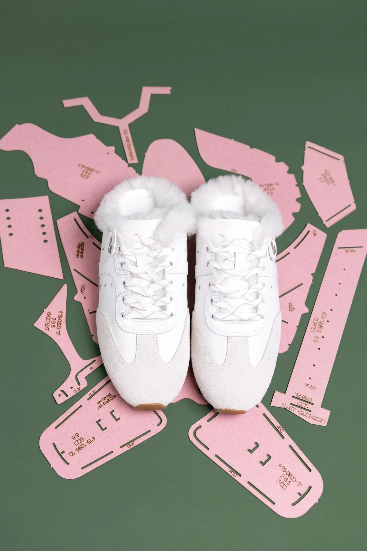 Stella Mule In Mushroom Grey Suede and White Shearling sold by Larroude product image thumbnail 2