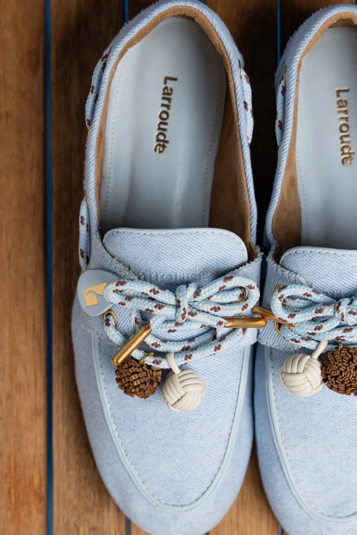 Cyprus Boat Shoe In Maya Denim sold by Larroude product image thumbnail 2