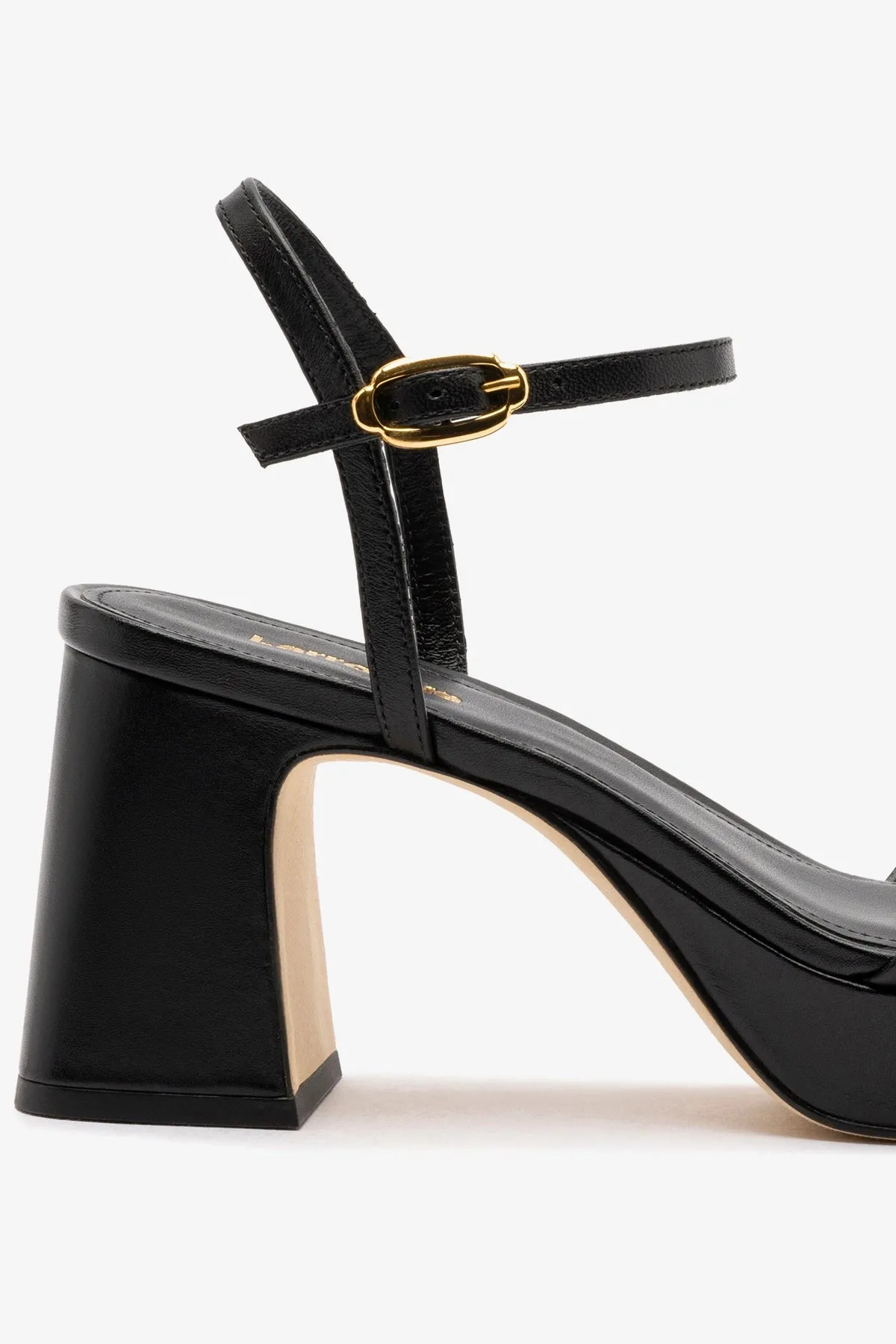 Bianca Low Sandal In Black Leather sold by Larroude product image thumbnail 3