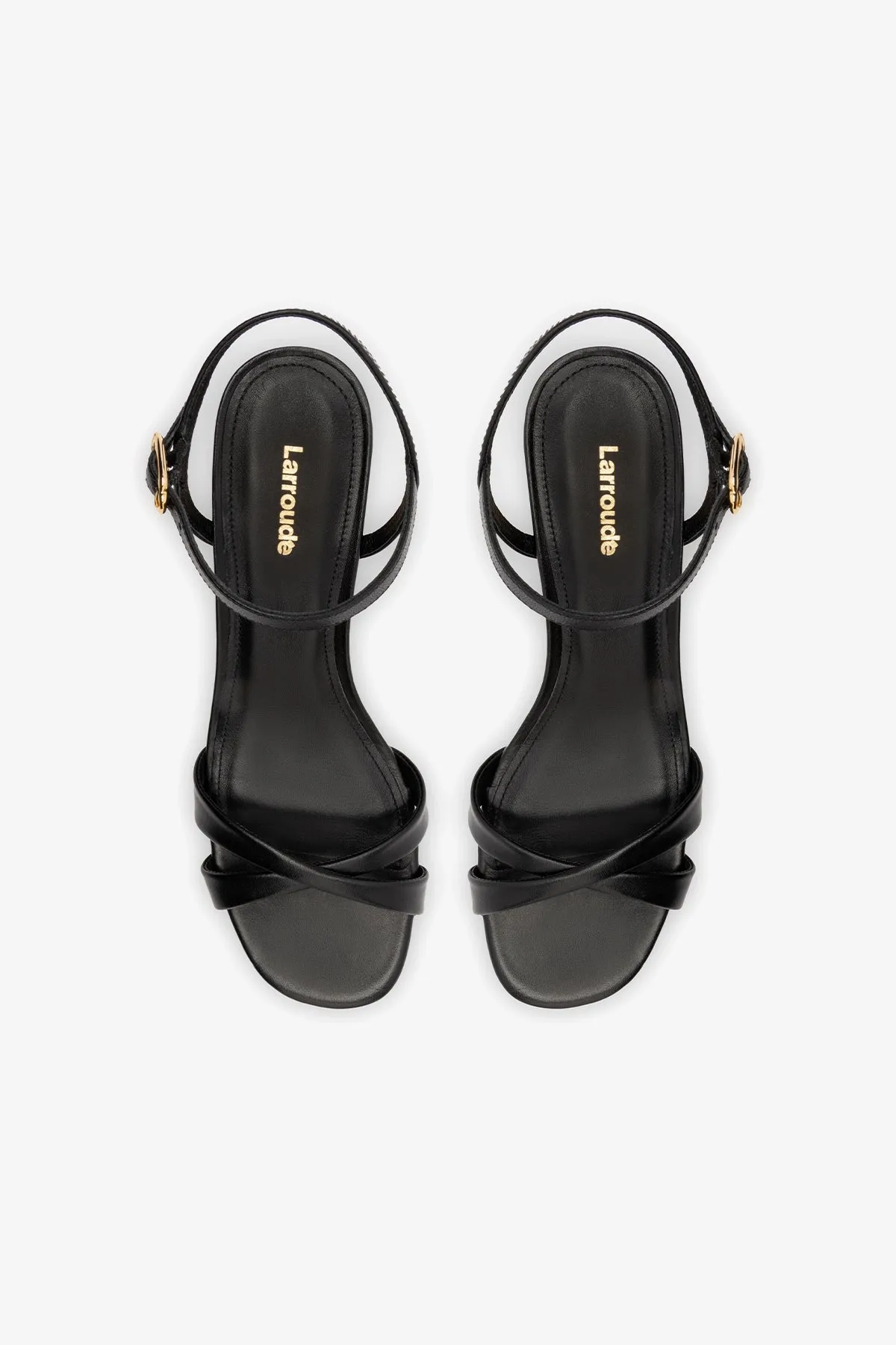 Bianca Low Sandal In Black Leather sold by Larroude product image thumbnail 4