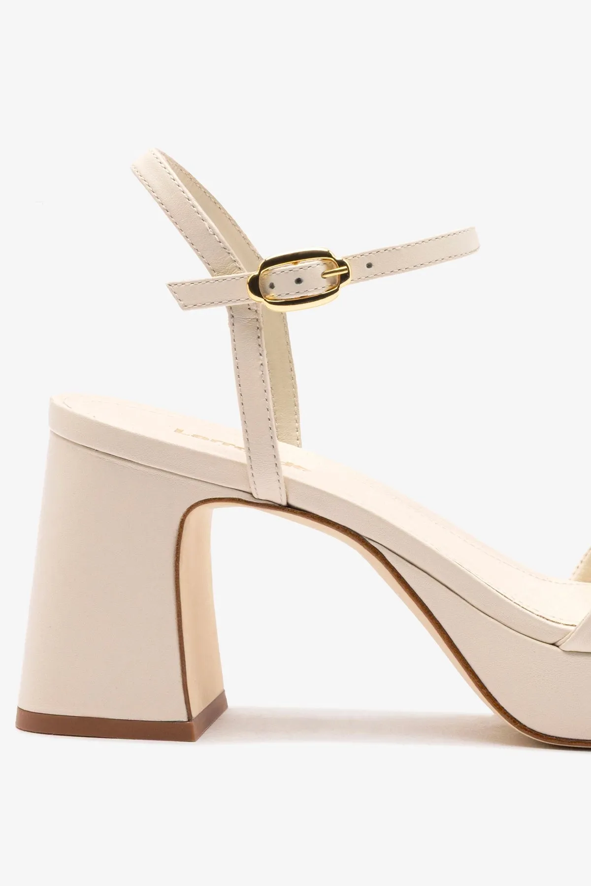 Bianca Low Sandal In Ivory Leather sold by Larroude product image thumbnail 4