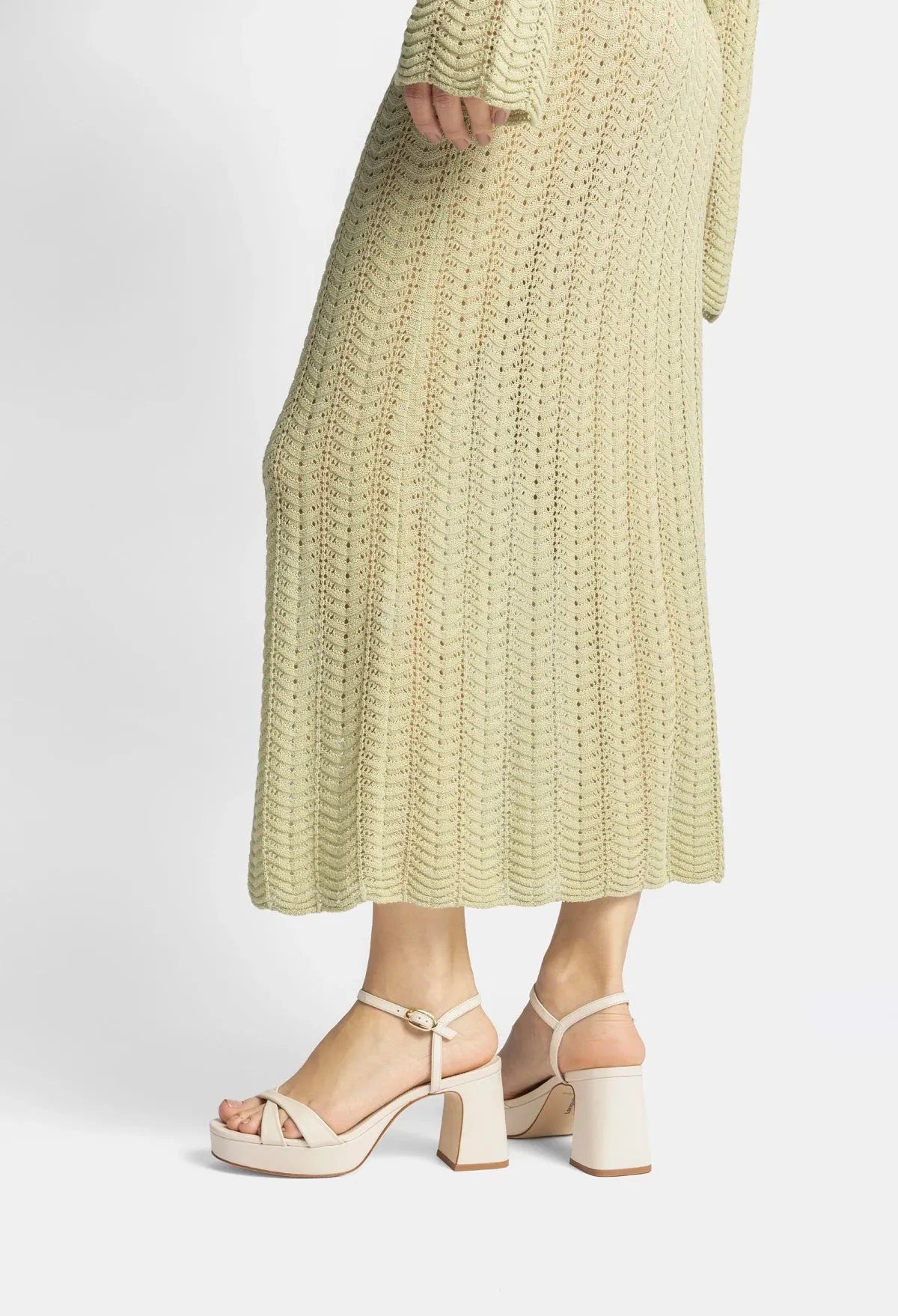 Bianca Low Sandal In Ivory Leather sold by Larroude product image thumbnail 2