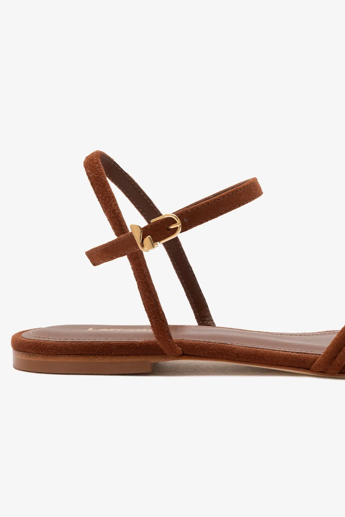 Annie Ankle Strap Sandal In Burnt Umber Leather sold by Larroude product image thumbnail 4