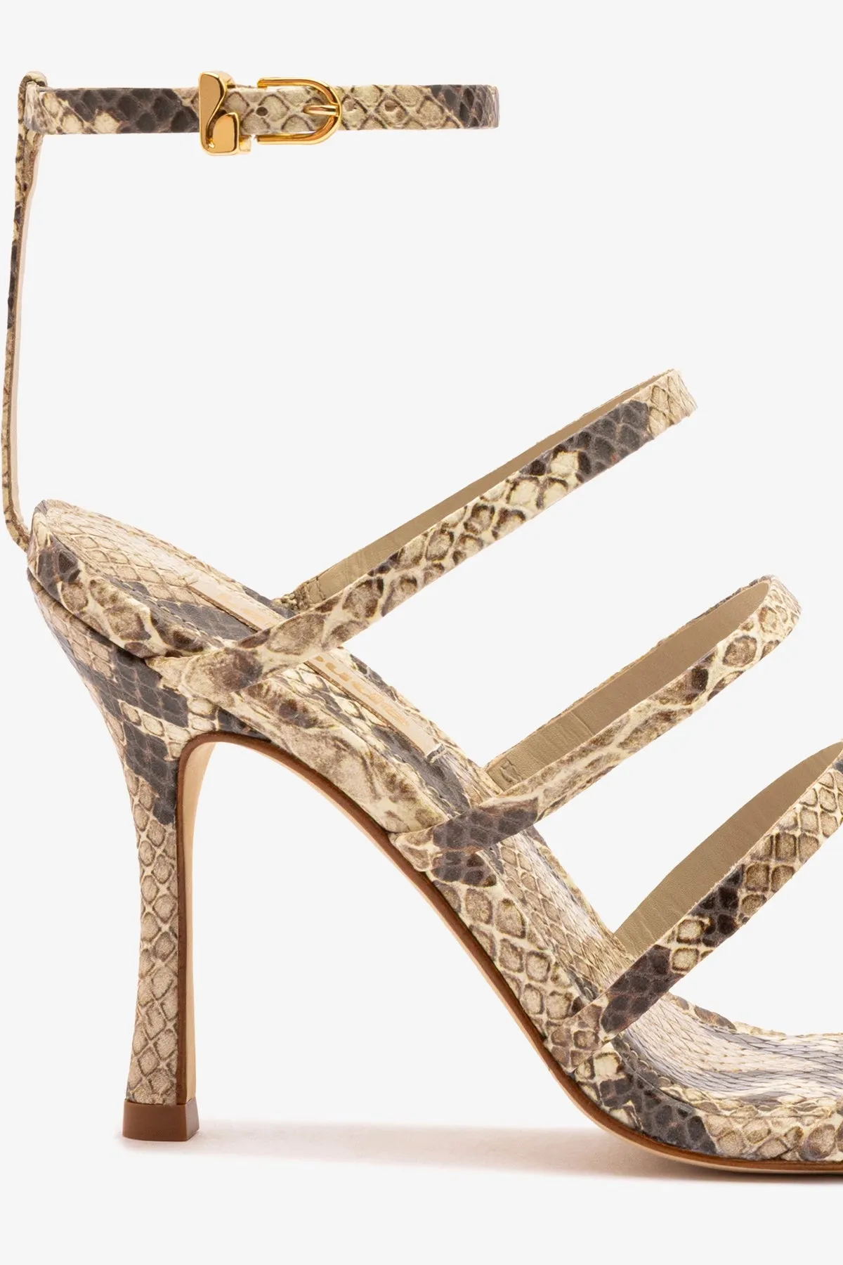 Sasha Sandal In Natural Snake Leather sold by Larroude product image thumbnail 4
