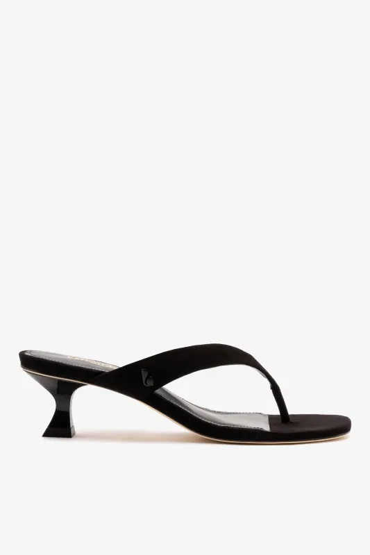 Gaia Low In Black Leather sold by Larroude