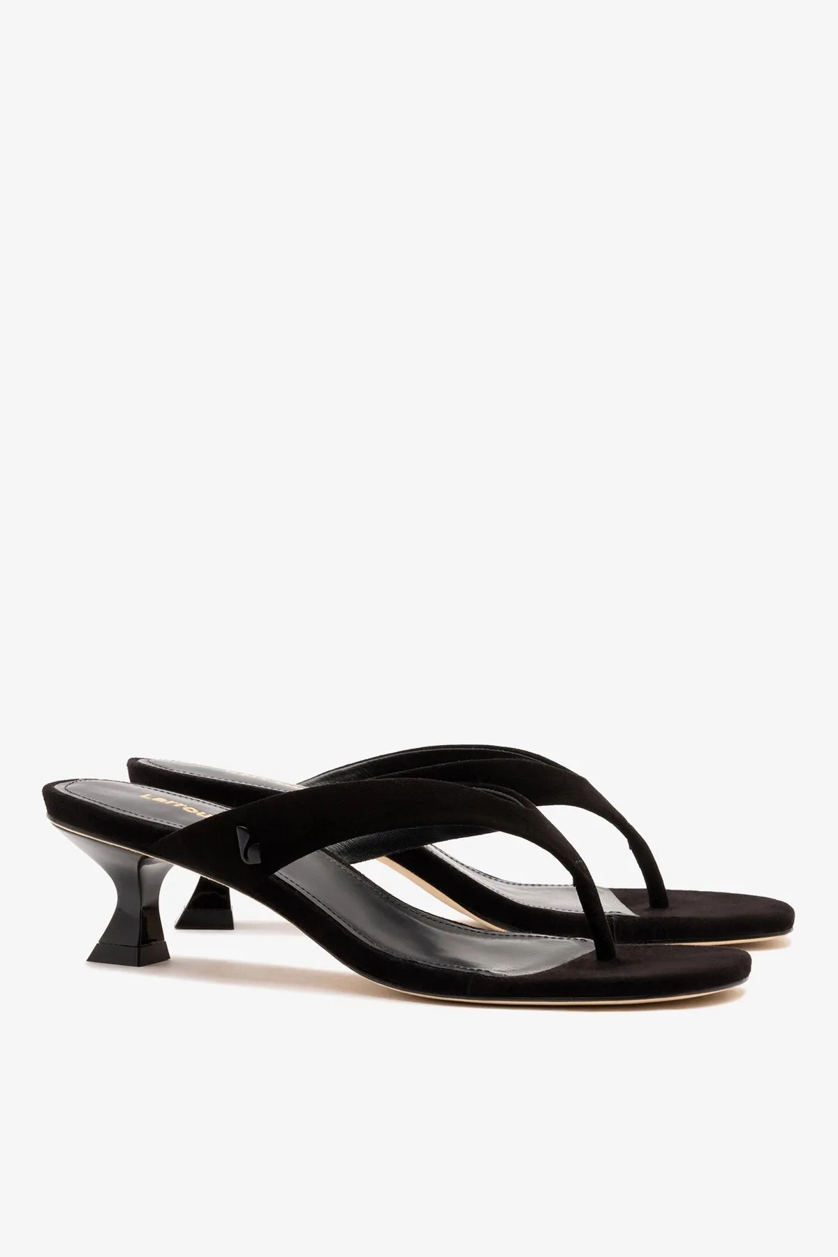 Gaia Low In Black Leather sold by Larroude product image thumbnail 3