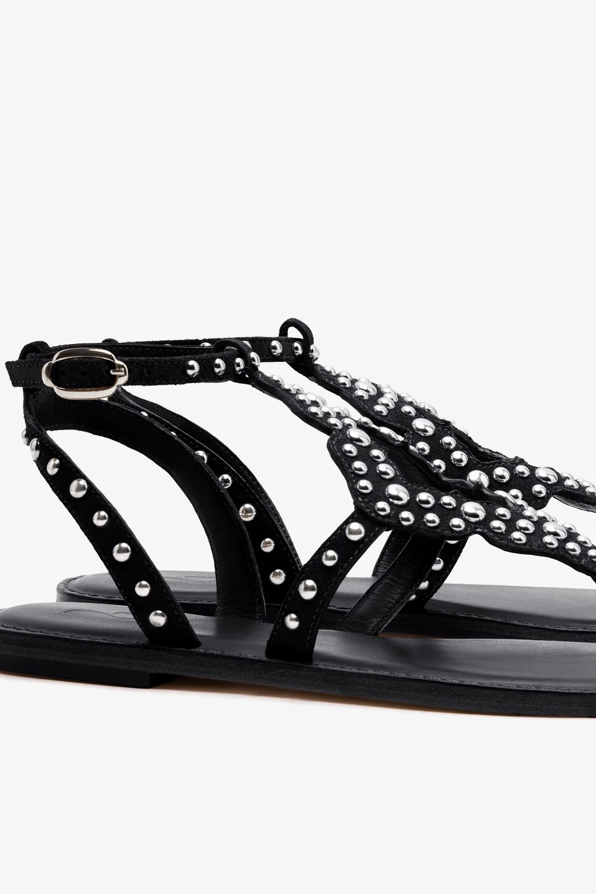 Fiorella Sandal In Black Suede sold by Larroude product image thumbnail 4
