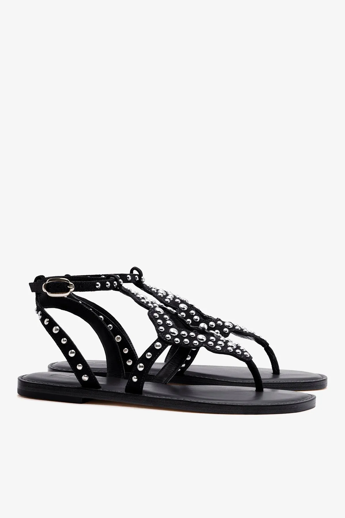Fiorella Sandal In Black Suede sold by Larroude product image thumbnail 3