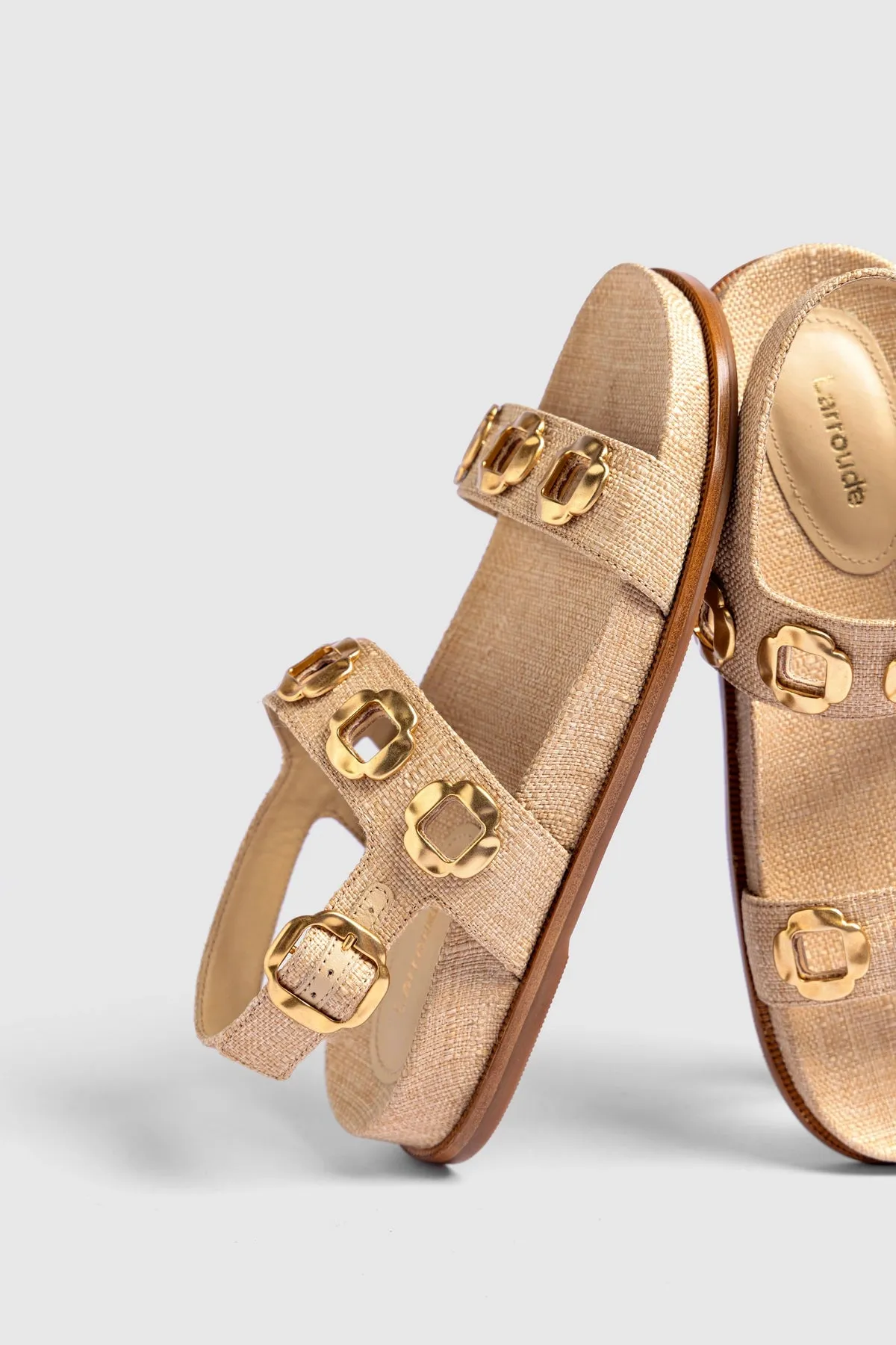 Milan Sport Sandal In Beige Raffia sold by Larroude product image thumbnail 5