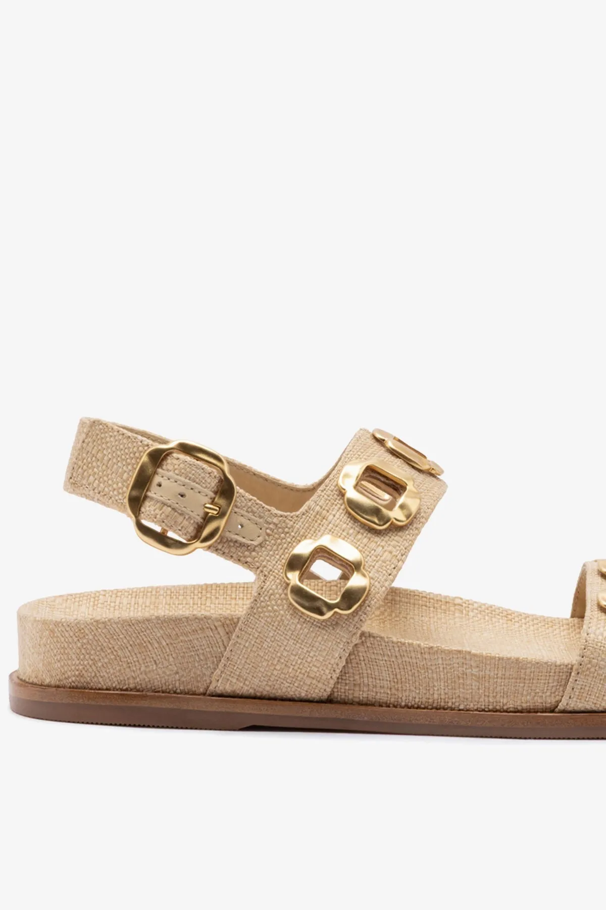 Milan Sport Sandal In Beige Raffia sold by Larroude product image thumbnail 4