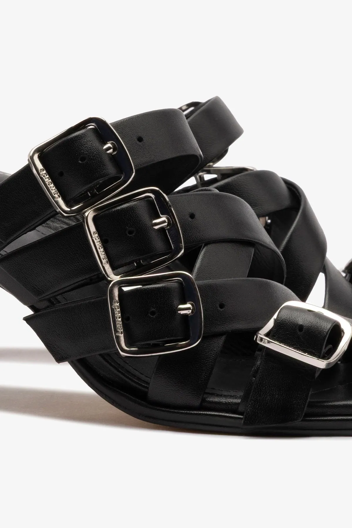 Patti Mule In Black Leather sold by Larroude product image thumbnail 4