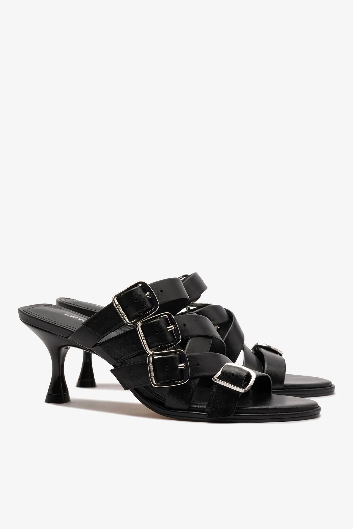 Patti Mule In Black Leather sold by Larroude product image thumbnail 3