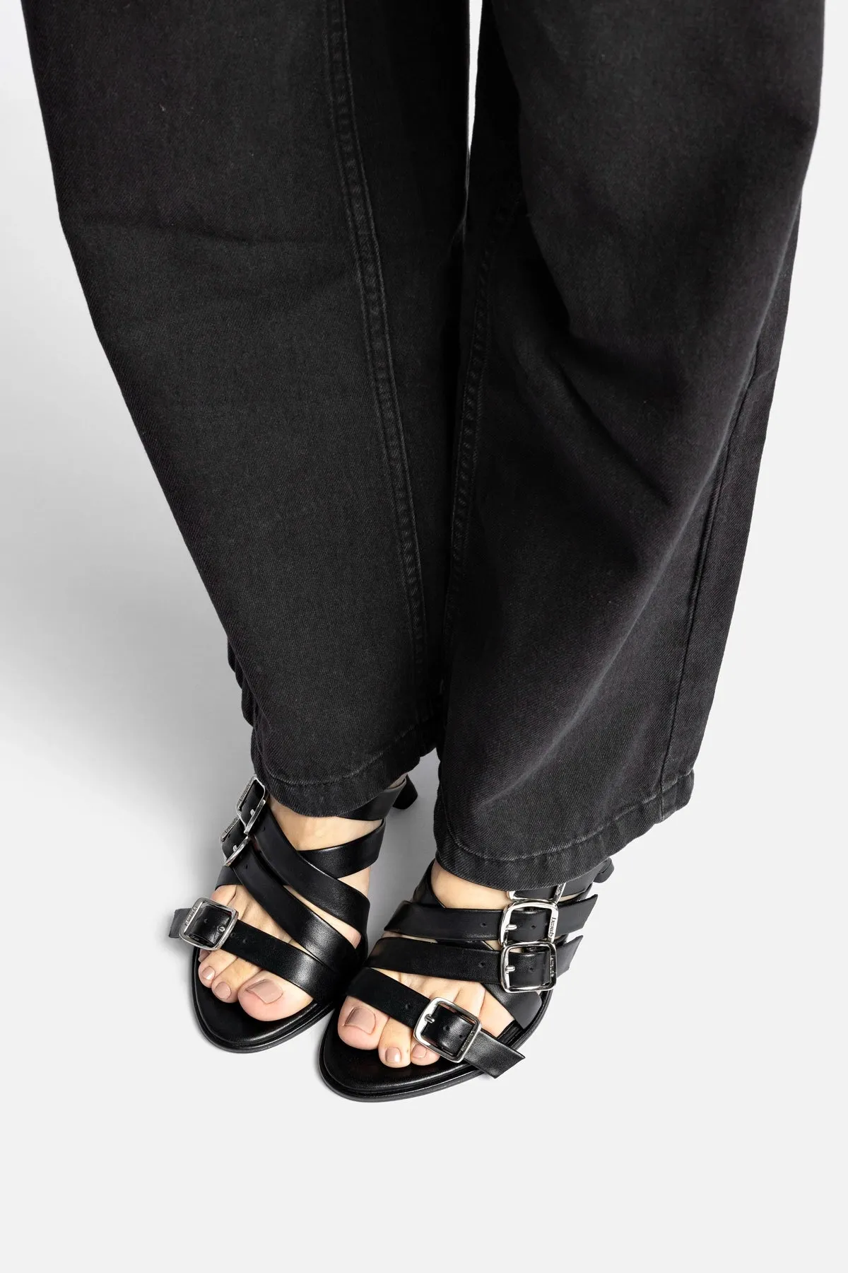 Patti Mule In Black Leather sold by Larroude product image thumbnail 5