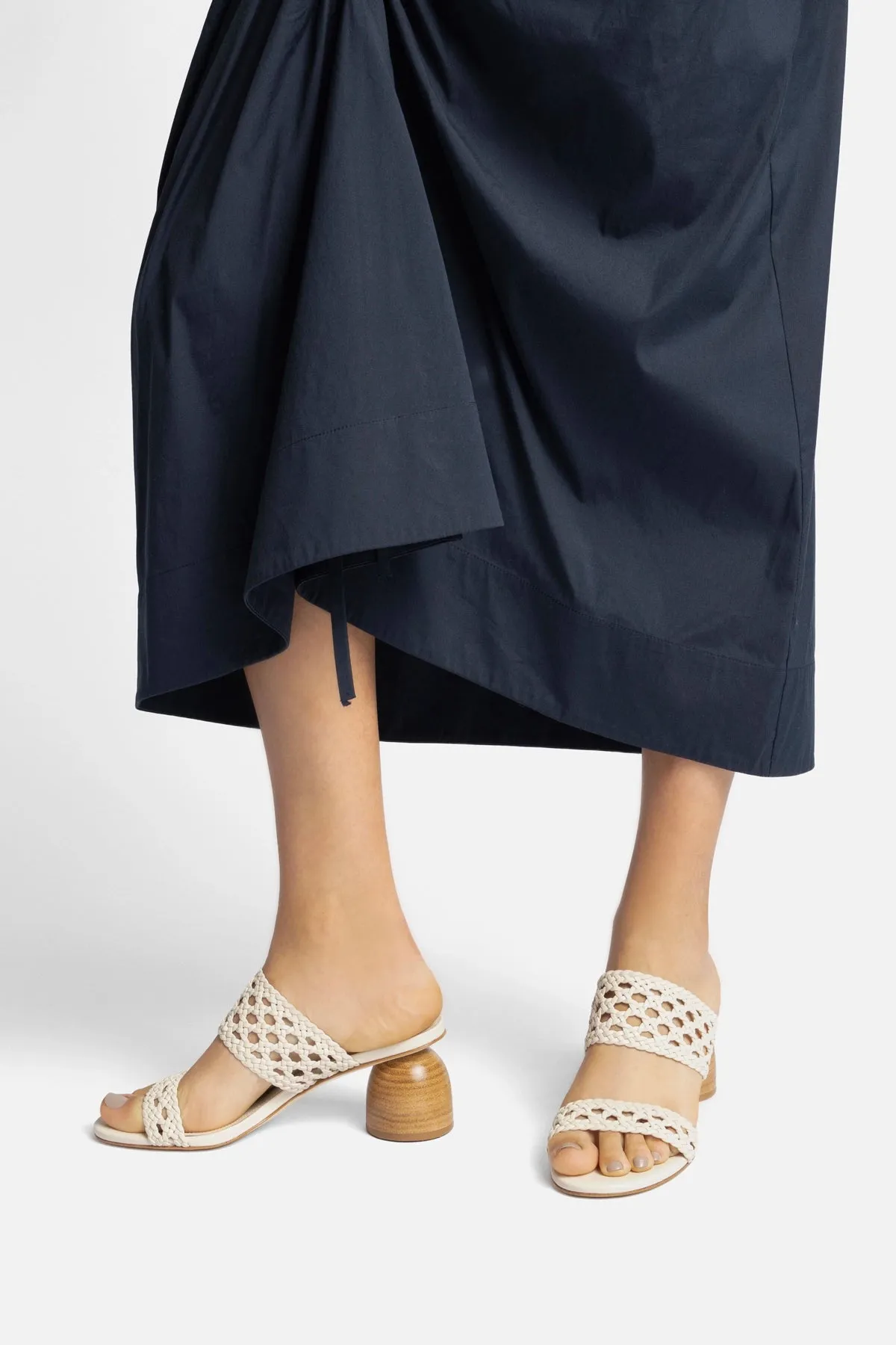 Dew Drop Macrame Sandal In Ivory Leather sold by Larroude product image thumbnail 2