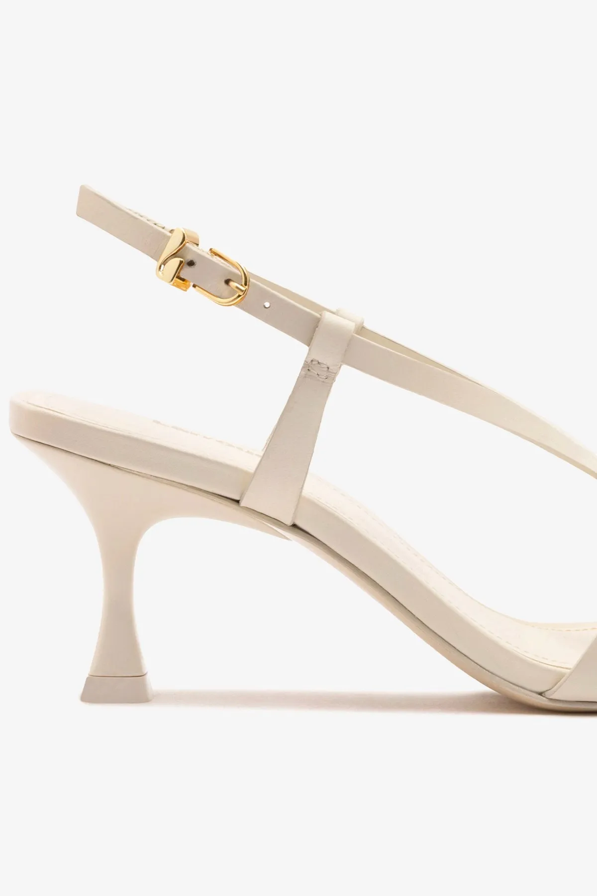 Daphne Sandal In Ivory Leather sold by Larroude product image thumbnail 4