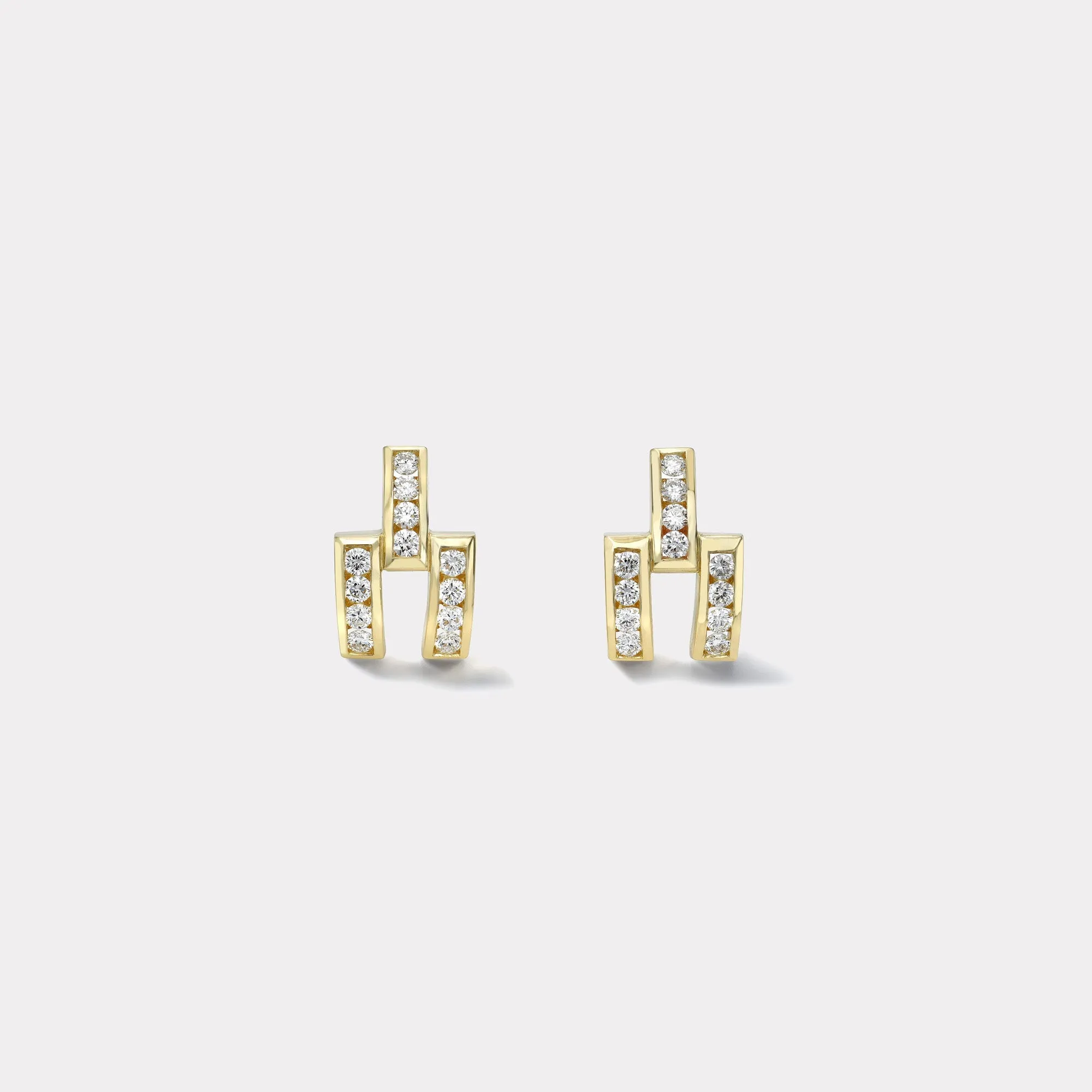 Magna Earrings - Round Diamonds sold by Larroude