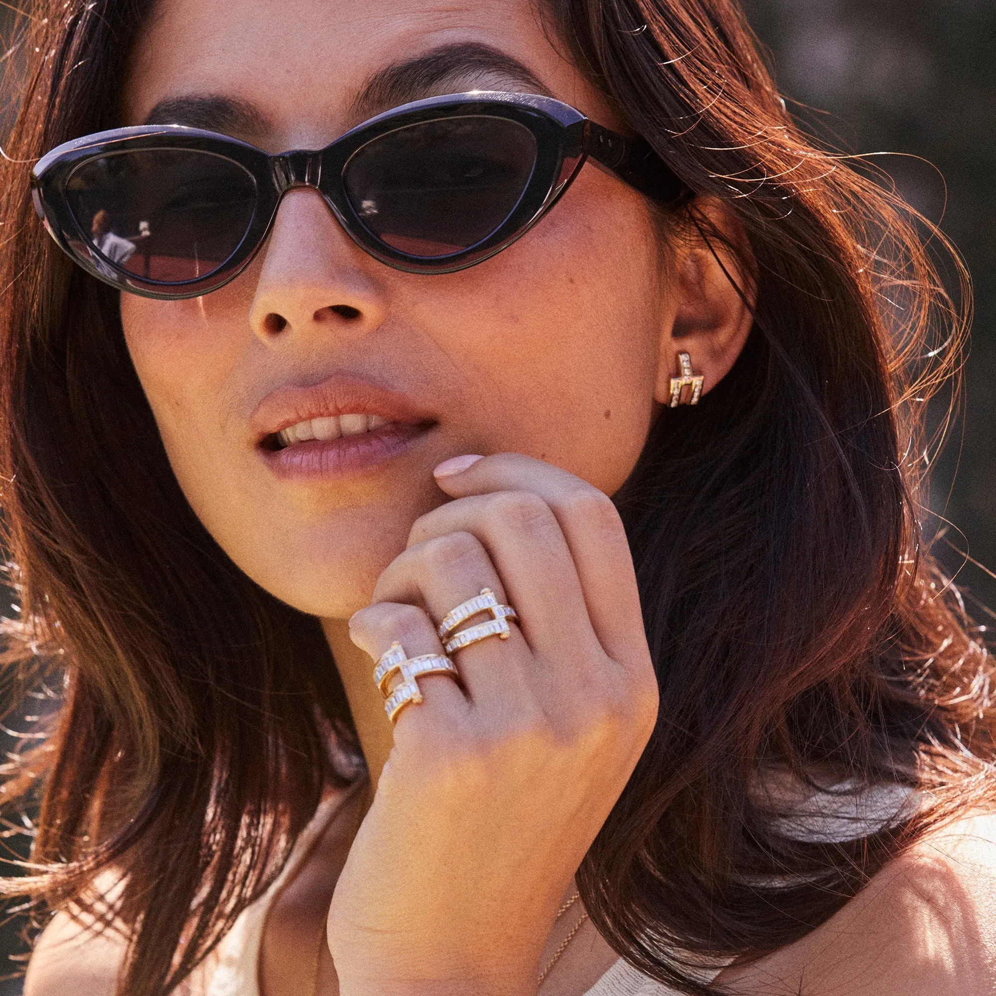 Magna Earrings - Round Diamonds sold by Larroude product image thumbnail 2