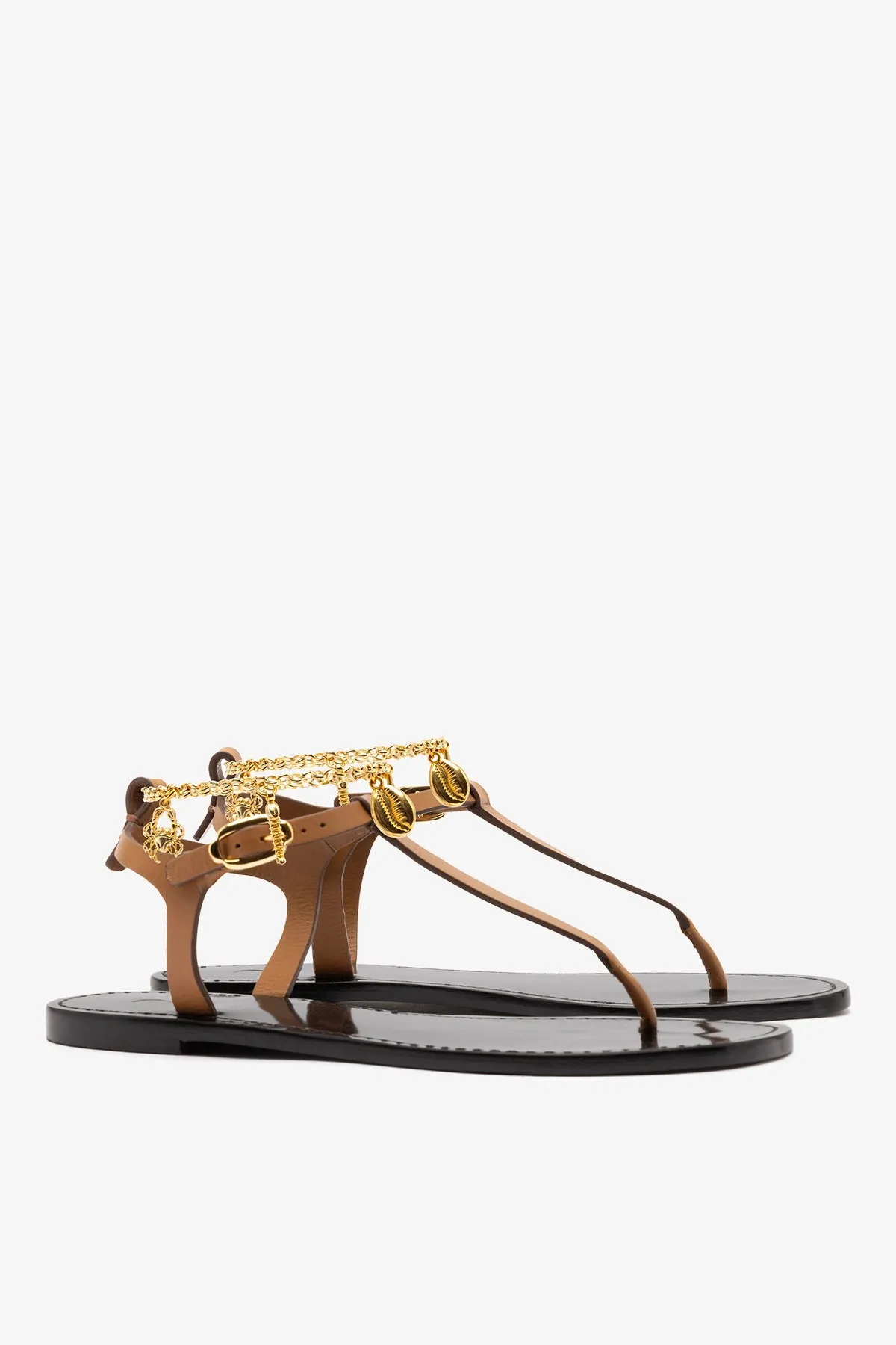 Gipsy Sandal In Light Caramel Vegetale Leather sold by Larroude product image thumbnail 3