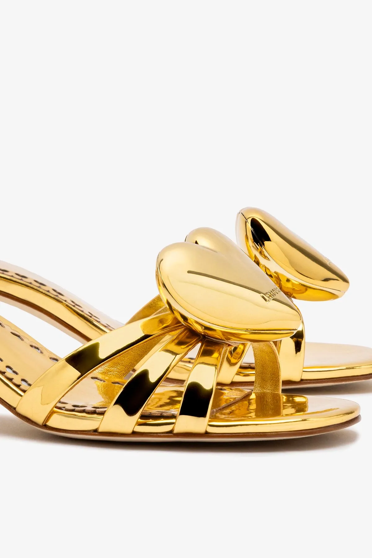 Amore Mule In Gold Specchio sold by Larroude product image thumbnail 4