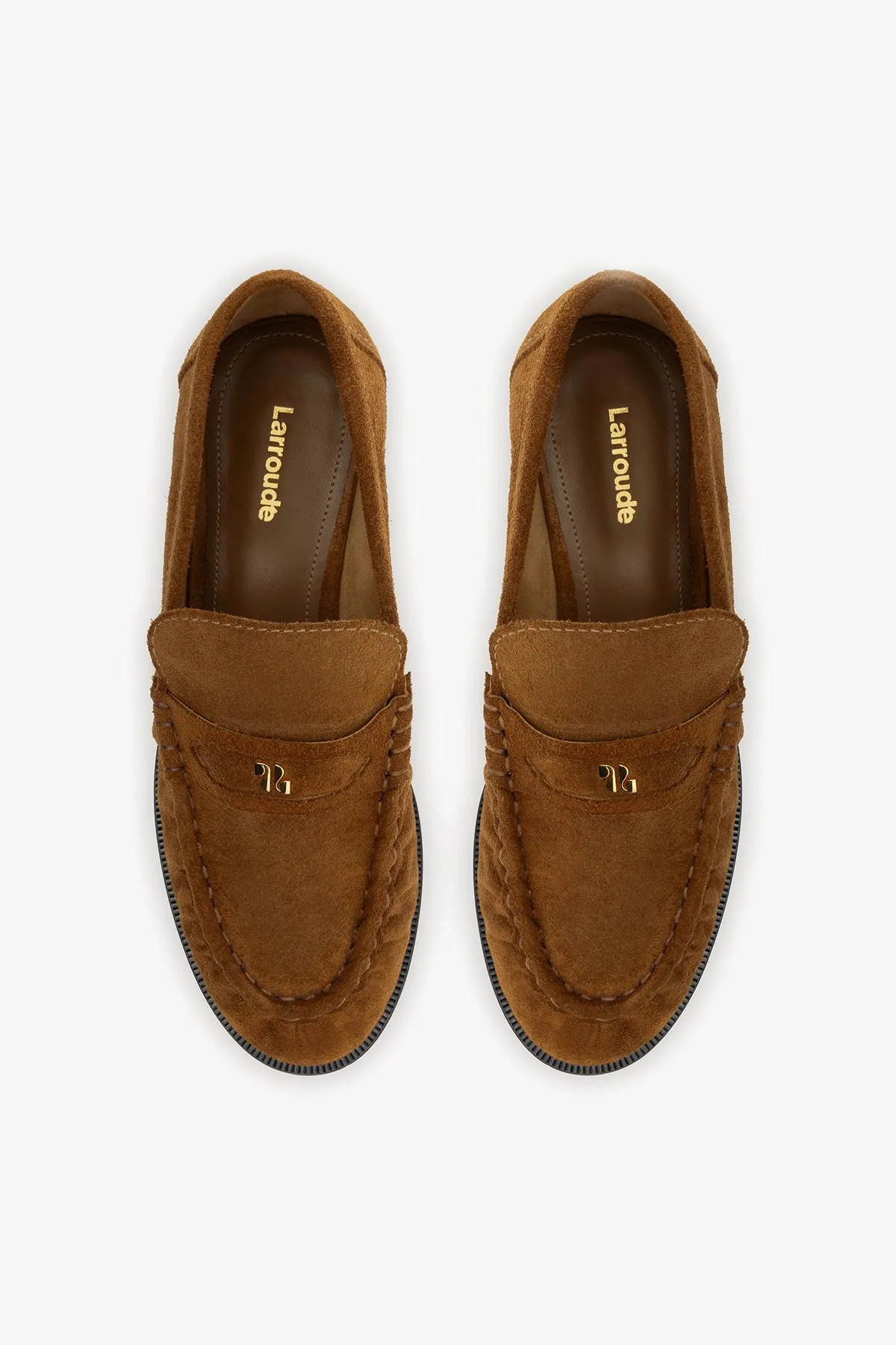 Suki Soft Loafer In Russet Suede sold by Larroude product image thumbnail 5