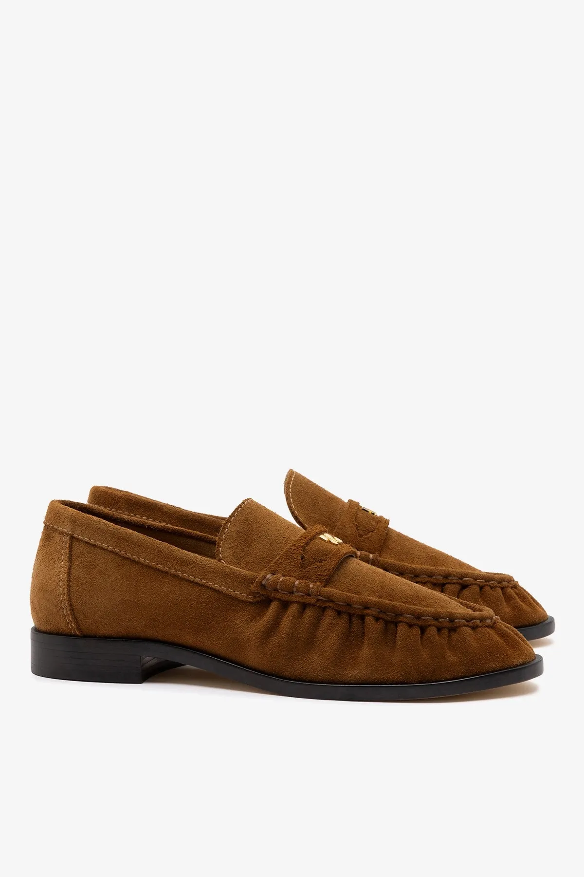 Suki Soft Loafer In Russet Suede sold by Larroude product image thumbnail 3