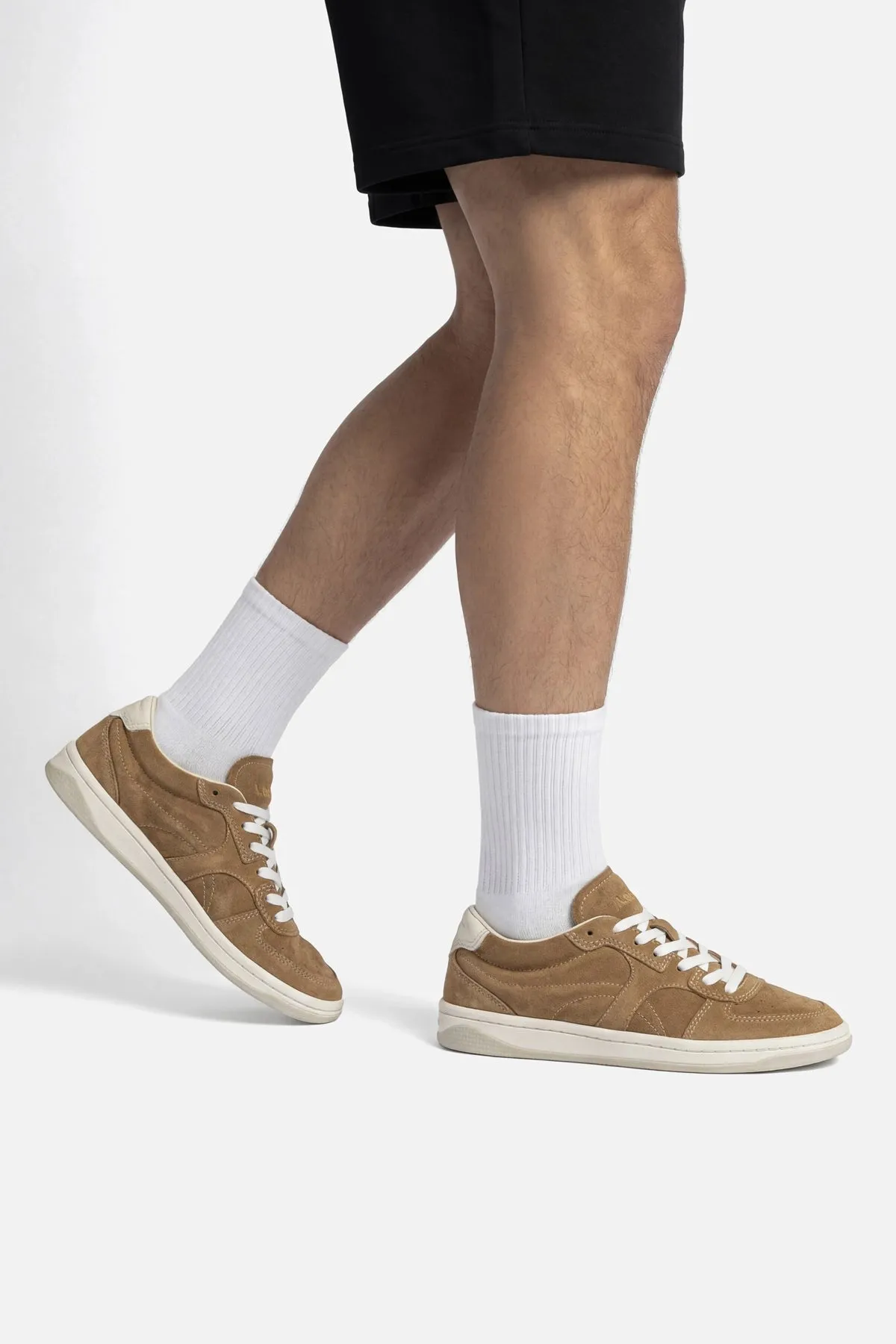George Sneaker In Peanut Suede and Ivory Leather sold by Larroude product image thumbnail 2