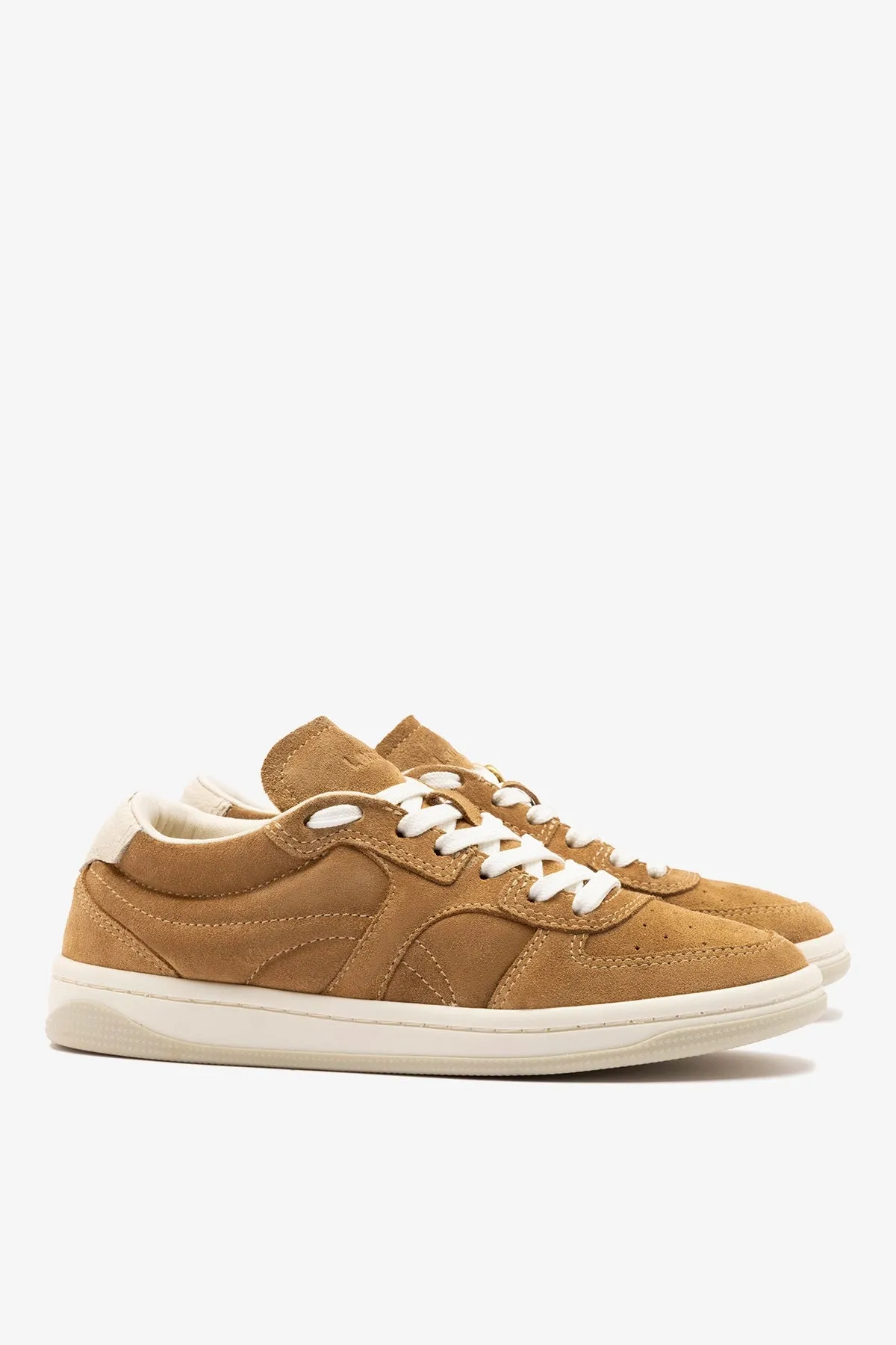 George Sneaker In Peanut Suede and Ivory Leather sold by Larroude product image thumbnail 3