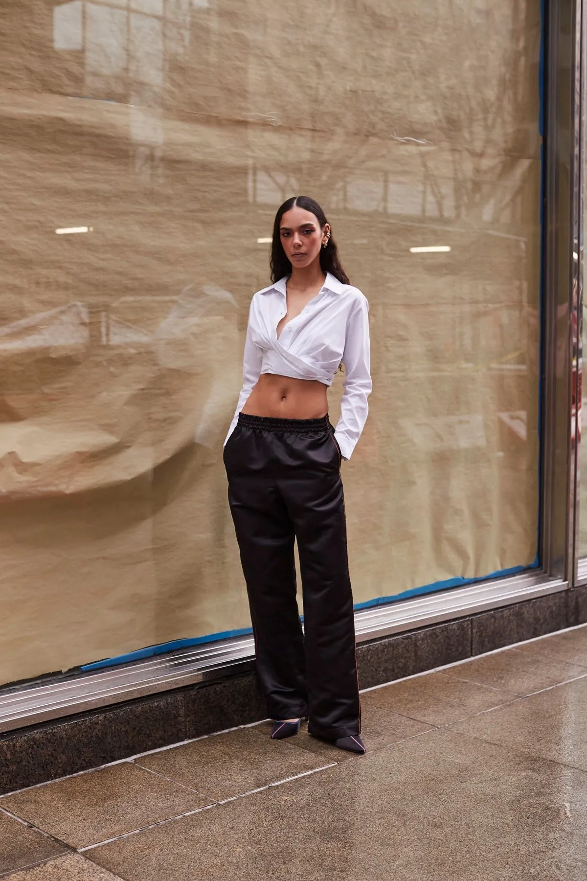 Rose Wrap Top In White Cotton sold by Larroude product image thumbnail 2