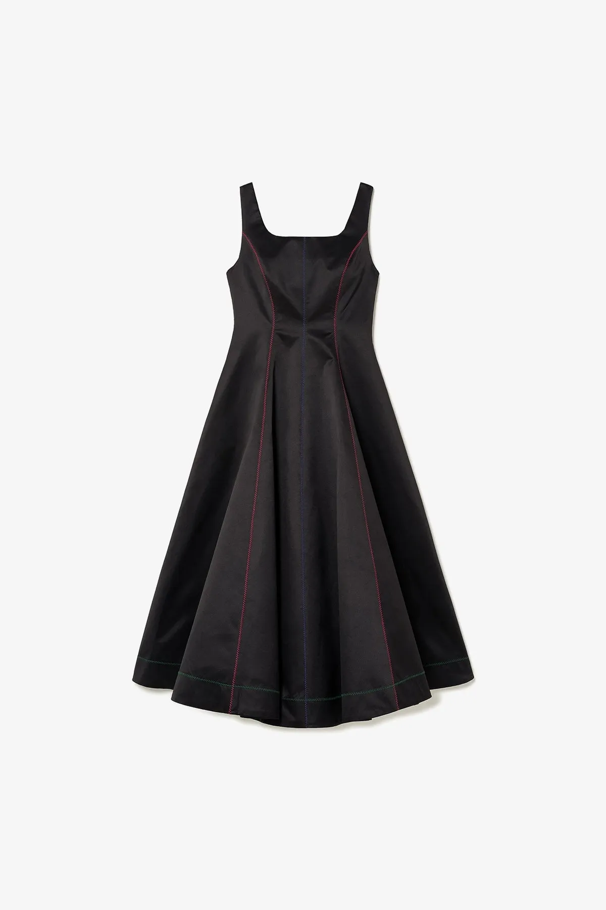 Sophia Dress In Black Satin sold by Larroude