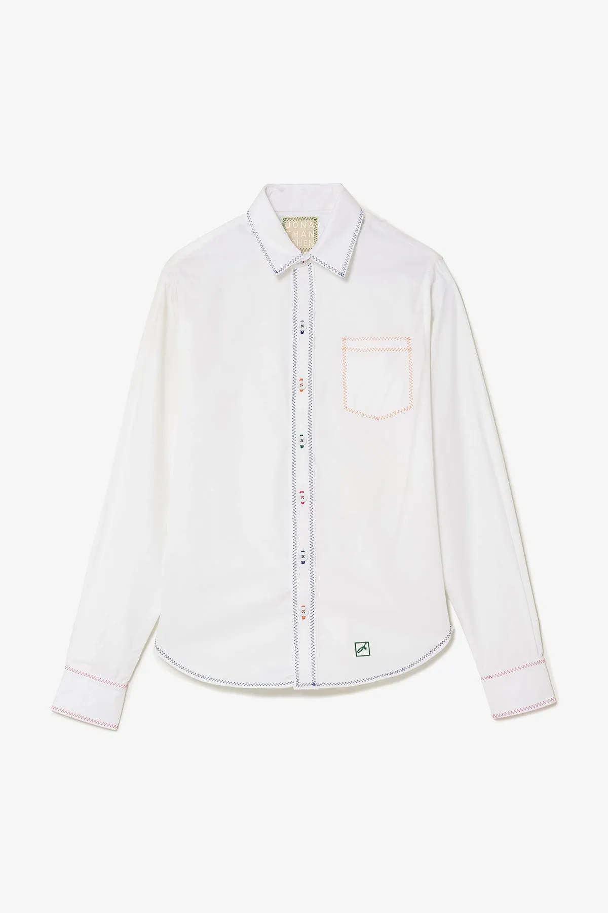 Layla Buttondown Shirt In White Percale sold by Larroude