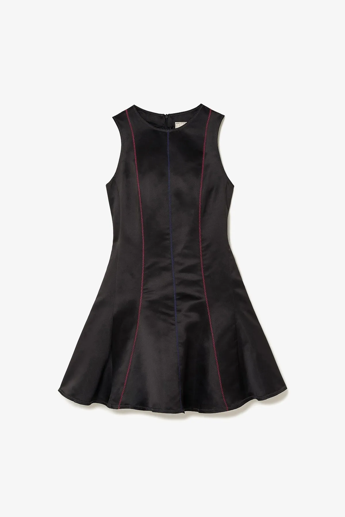 Sarah Dress In Black Satin sold by Larroude