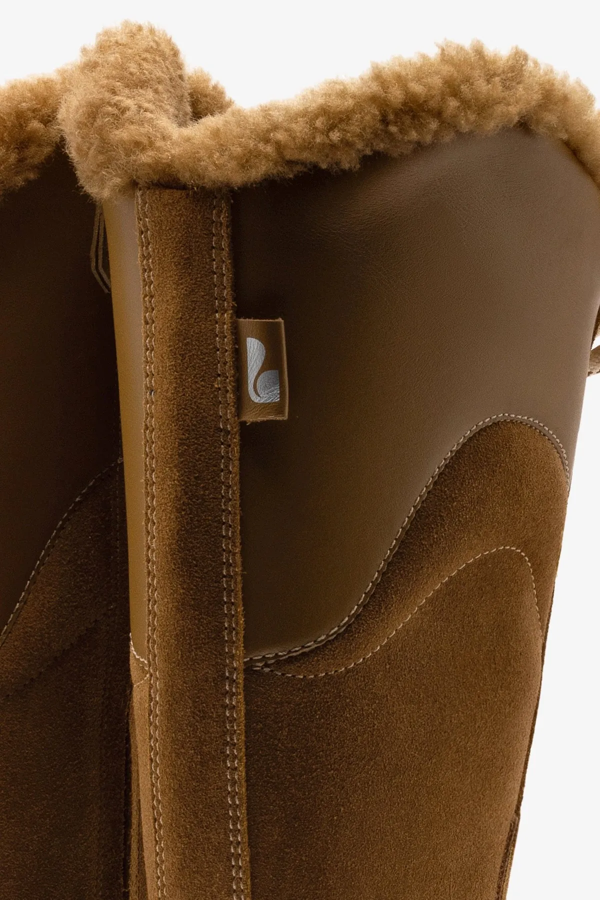 Larroudé x Jonathan Cohen Boot Tenis Hi Shearling In Russet Suede sold by Larroude product image thumbnail 3
