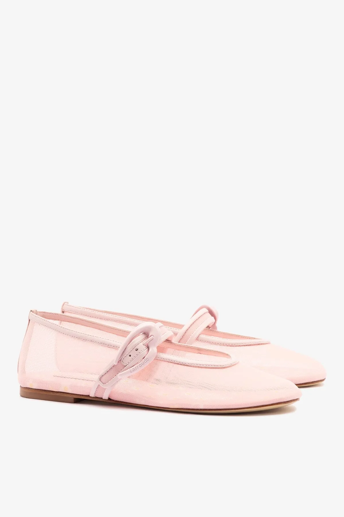 Verona Mesh Ballet Flat In Strawberry Cream Mesh and Leather sold by Larroude product image thumbnail 3