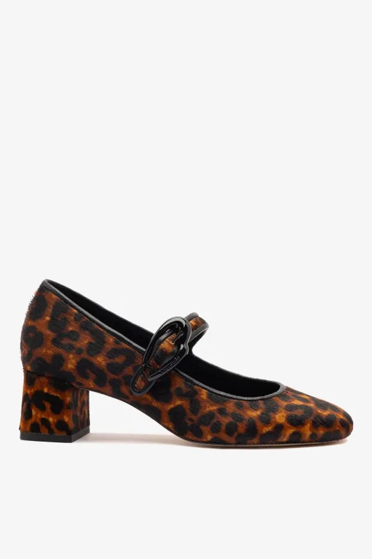 Verona Block Pump In Leopard Print Leather sold by Larroude