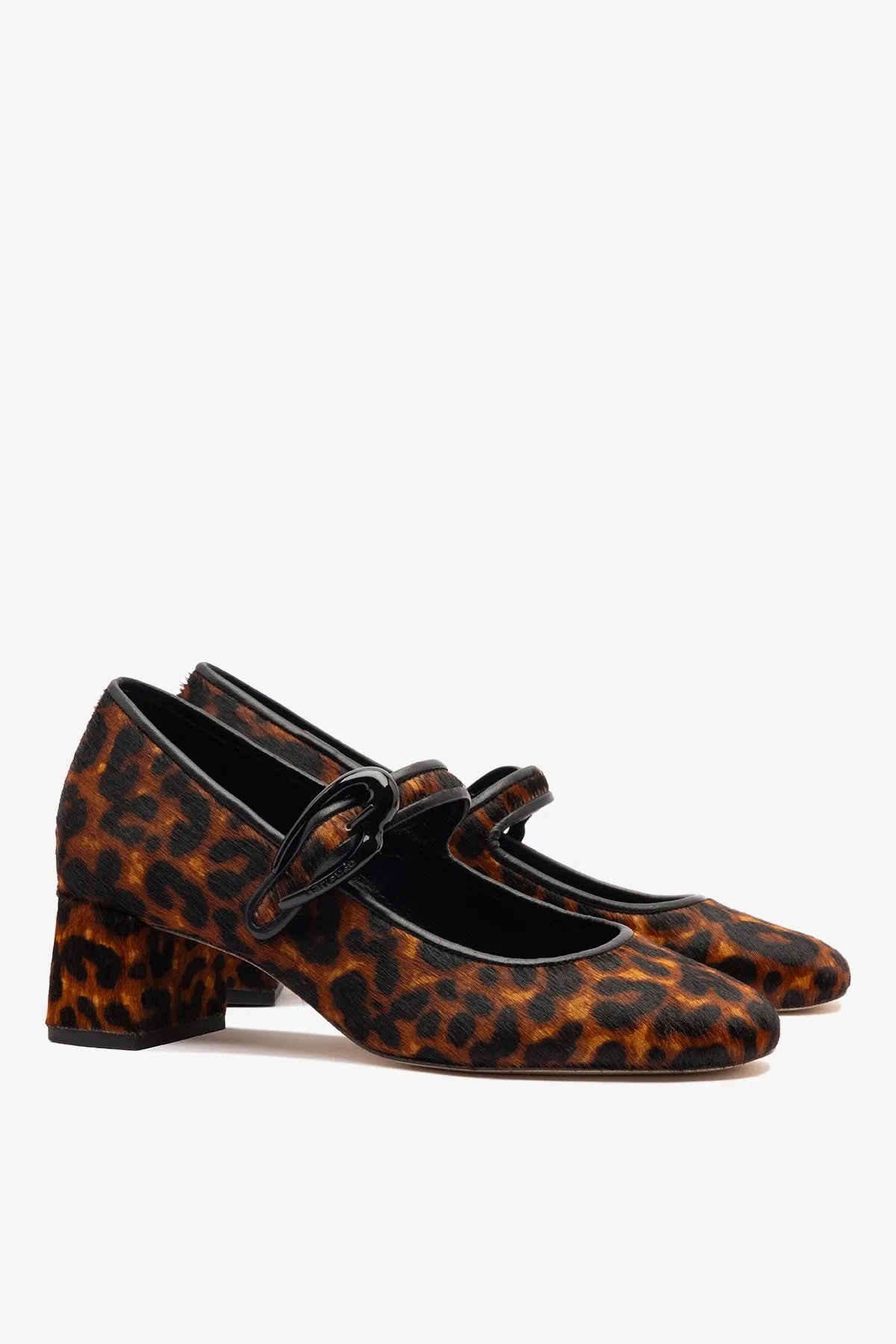 Verona Block Pump In Leopard Print Leather sold by Larroude product image thumbnail 3