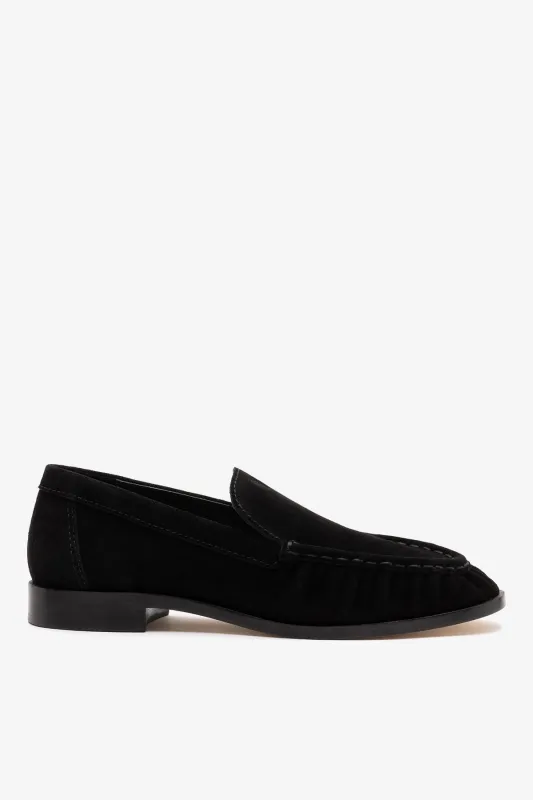 Margaux Loafer In Black Suede sold by Larroude