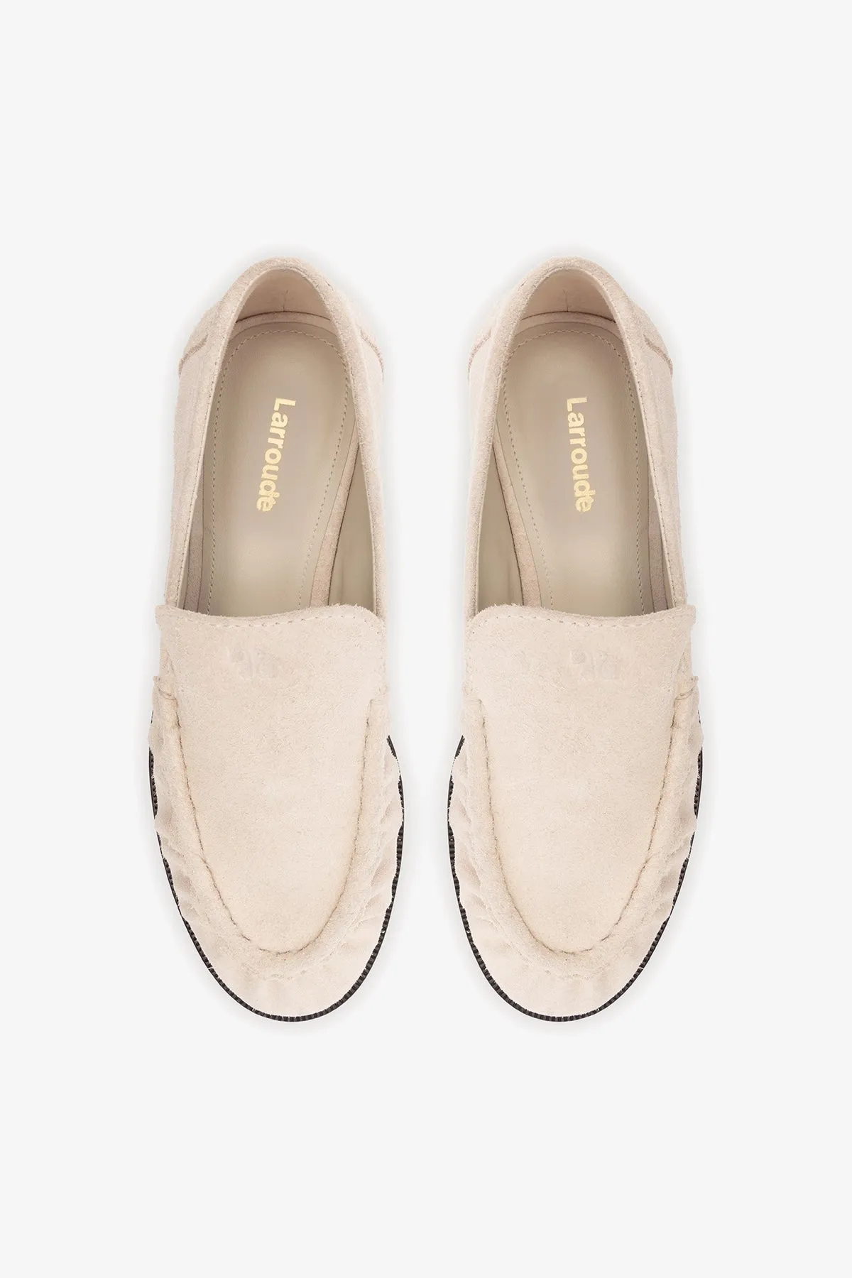 Margaux Loafer In Mushroom Grey Suede sold by Larroude product image thumbnail 5