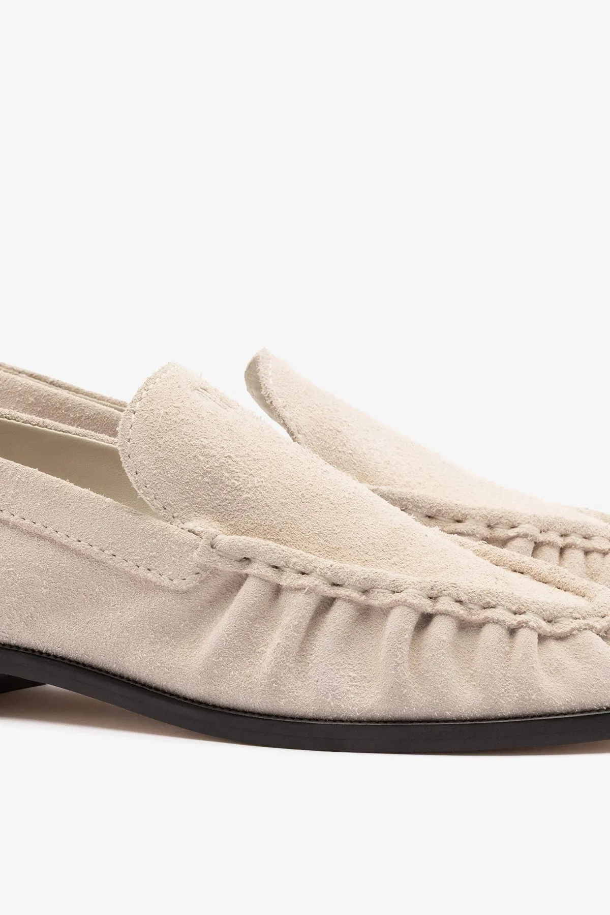 Margaux Loafer In Mushroom Grey Suede sold by Larroude product image thumbnail 4