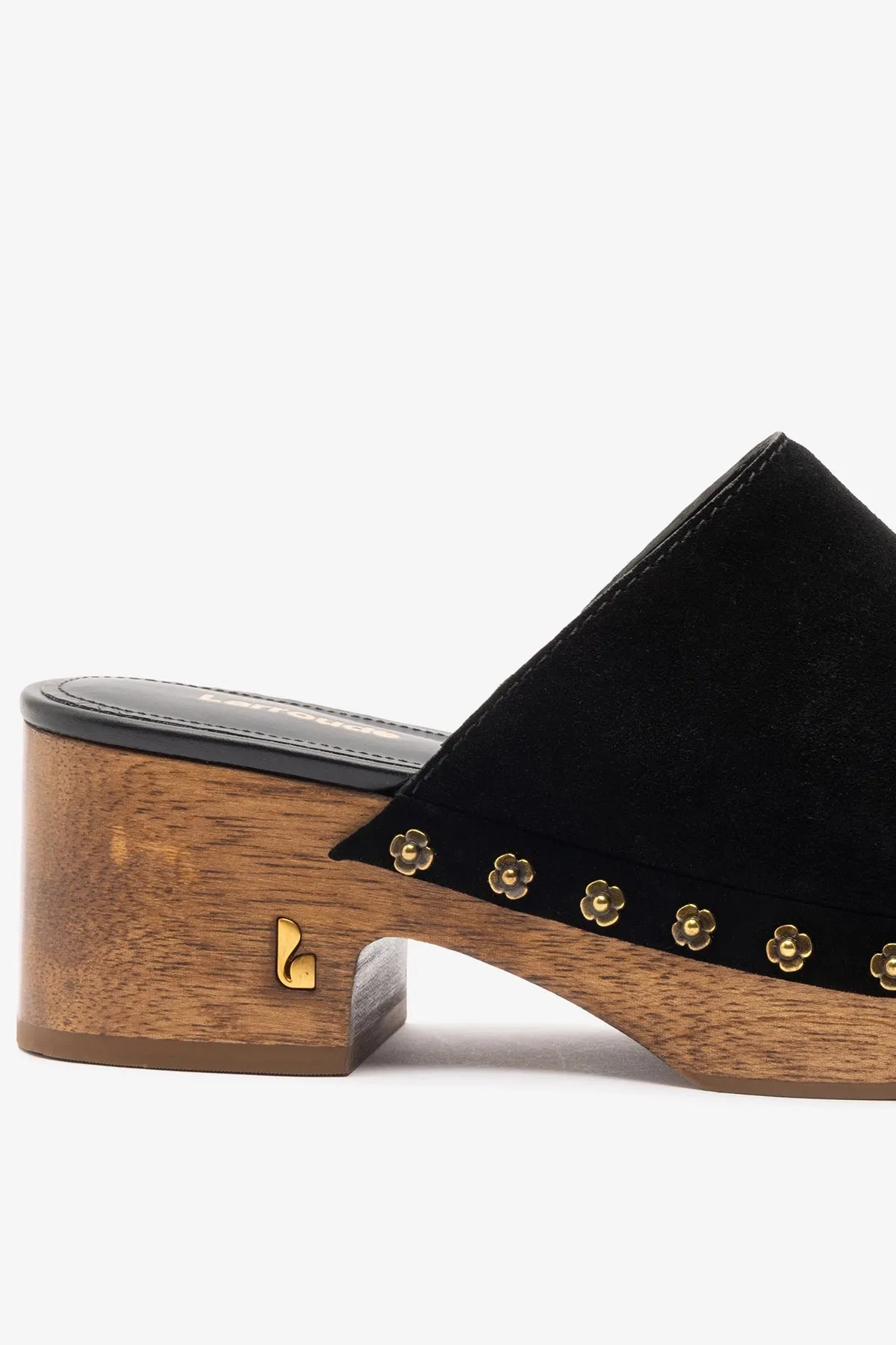 Miso Low Clog In Black Suede sold by Larroude product image thumbnail 4