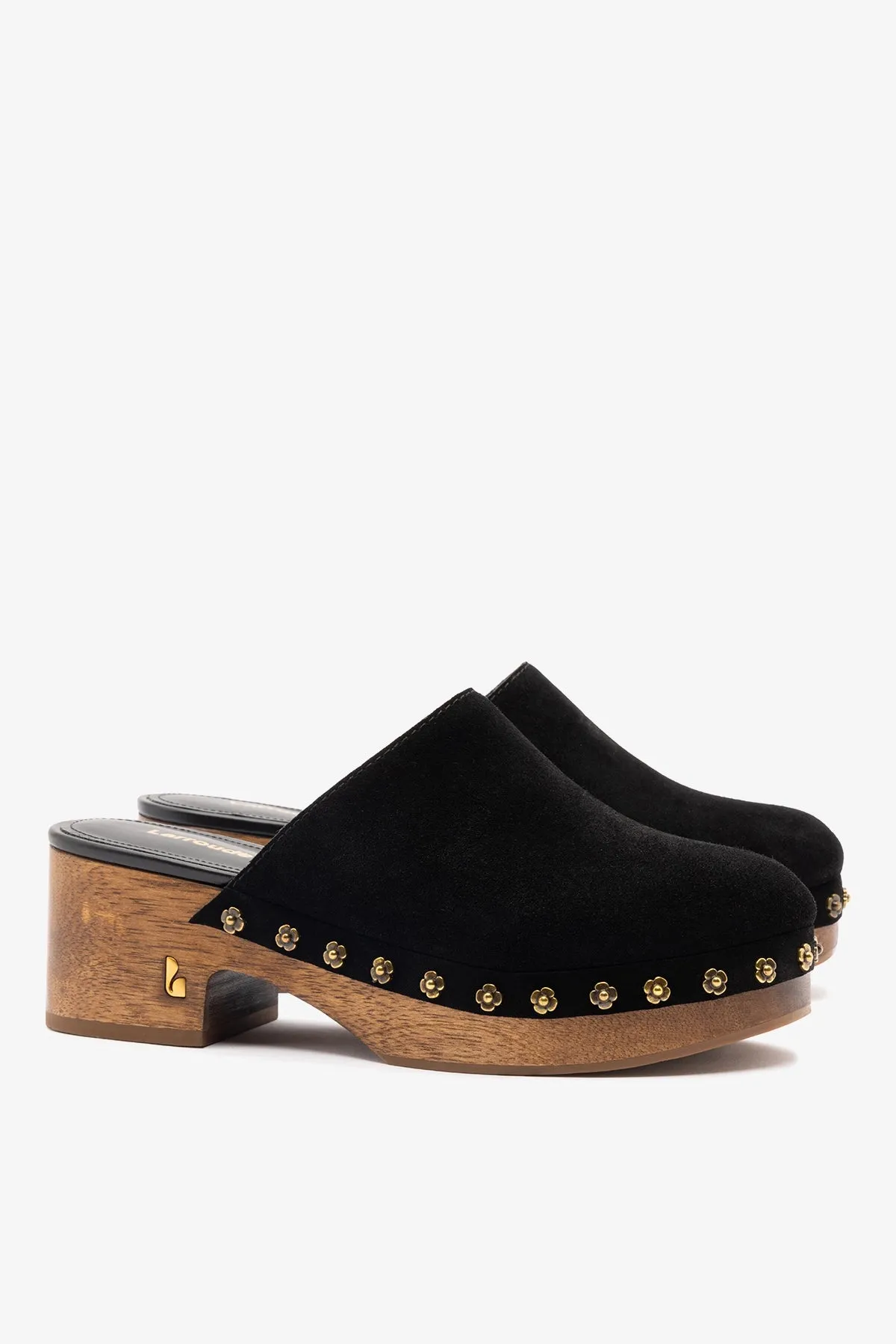 Miso Low Clog In Black Suede sold by Larroude product image thumbnail 3