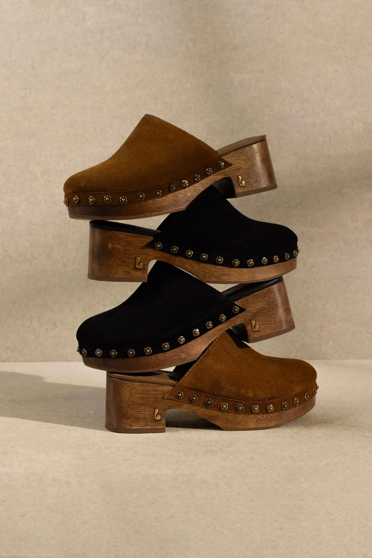 Miso Low Clog In Russet Suede sold by Larroude product image thumbnail 2