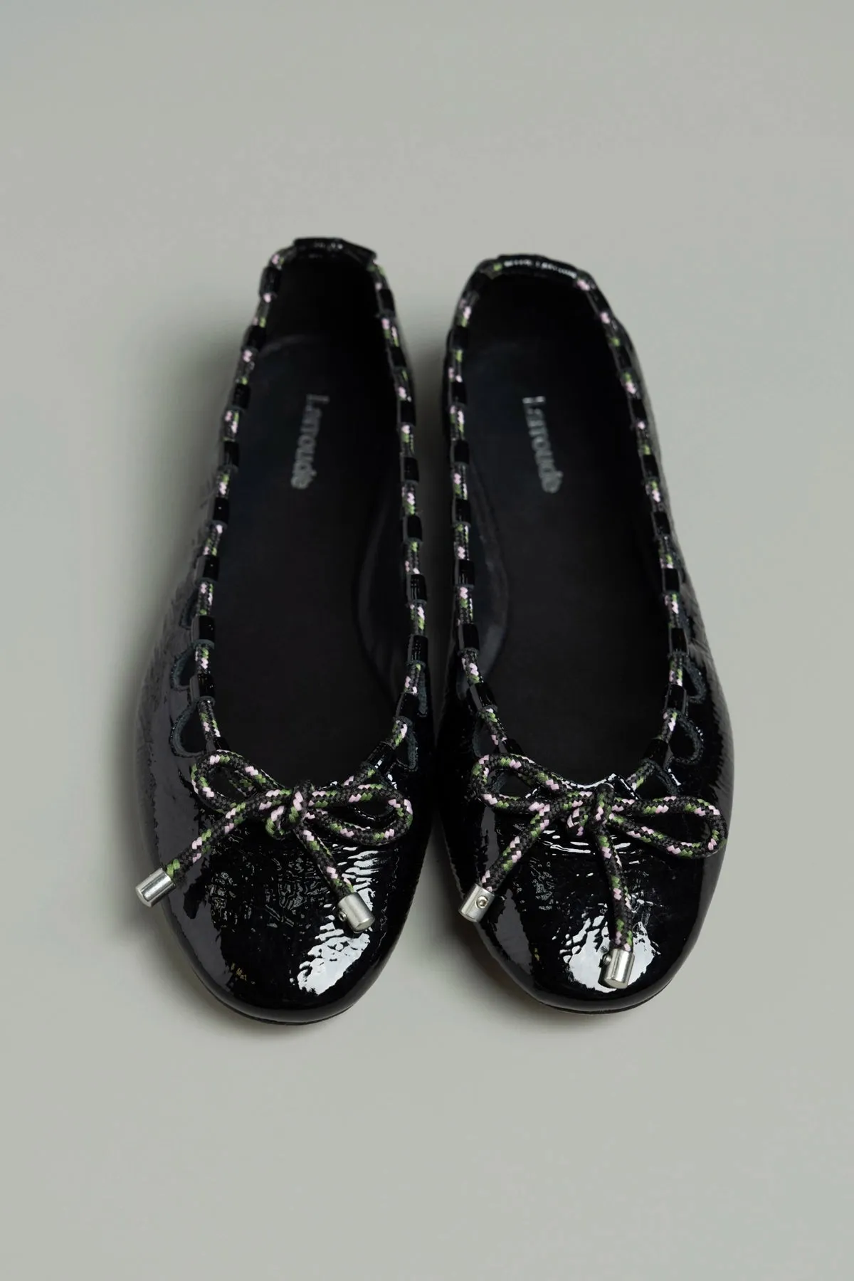 Gallina Ballet Flat In Black Patent Leather sold by Larroude product image thumbnail 2