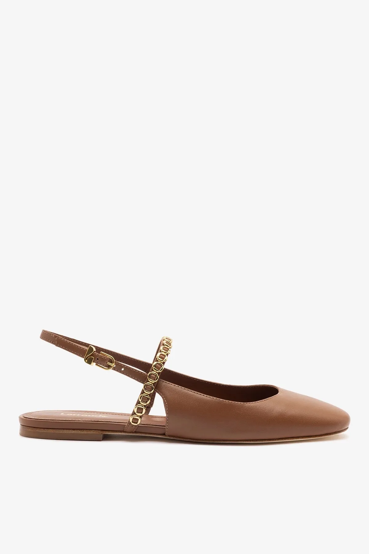 Georgina Milanina Ballet Flat In Caramel Leather sold by Larroude