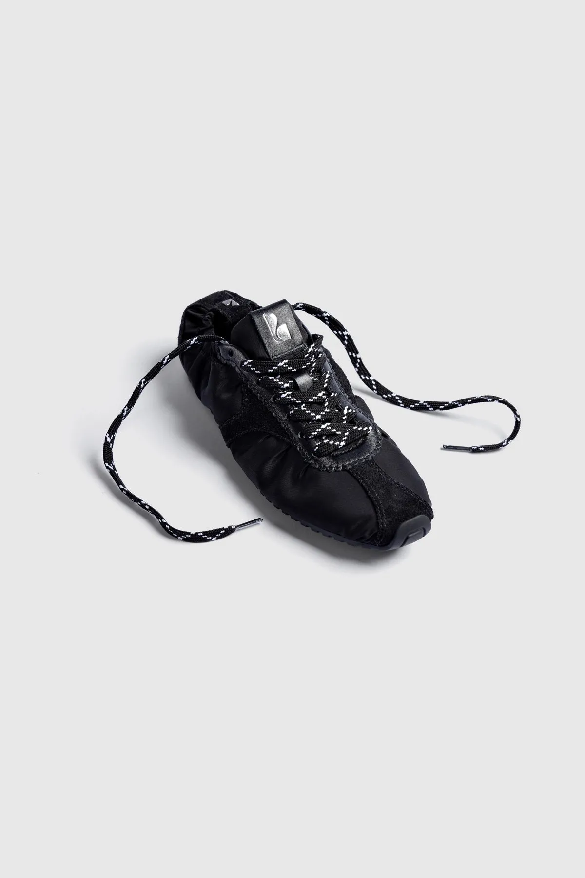 Stella Lite Sneaker In Black Nylon and Suede sold by Larroude product image thumbnail 2